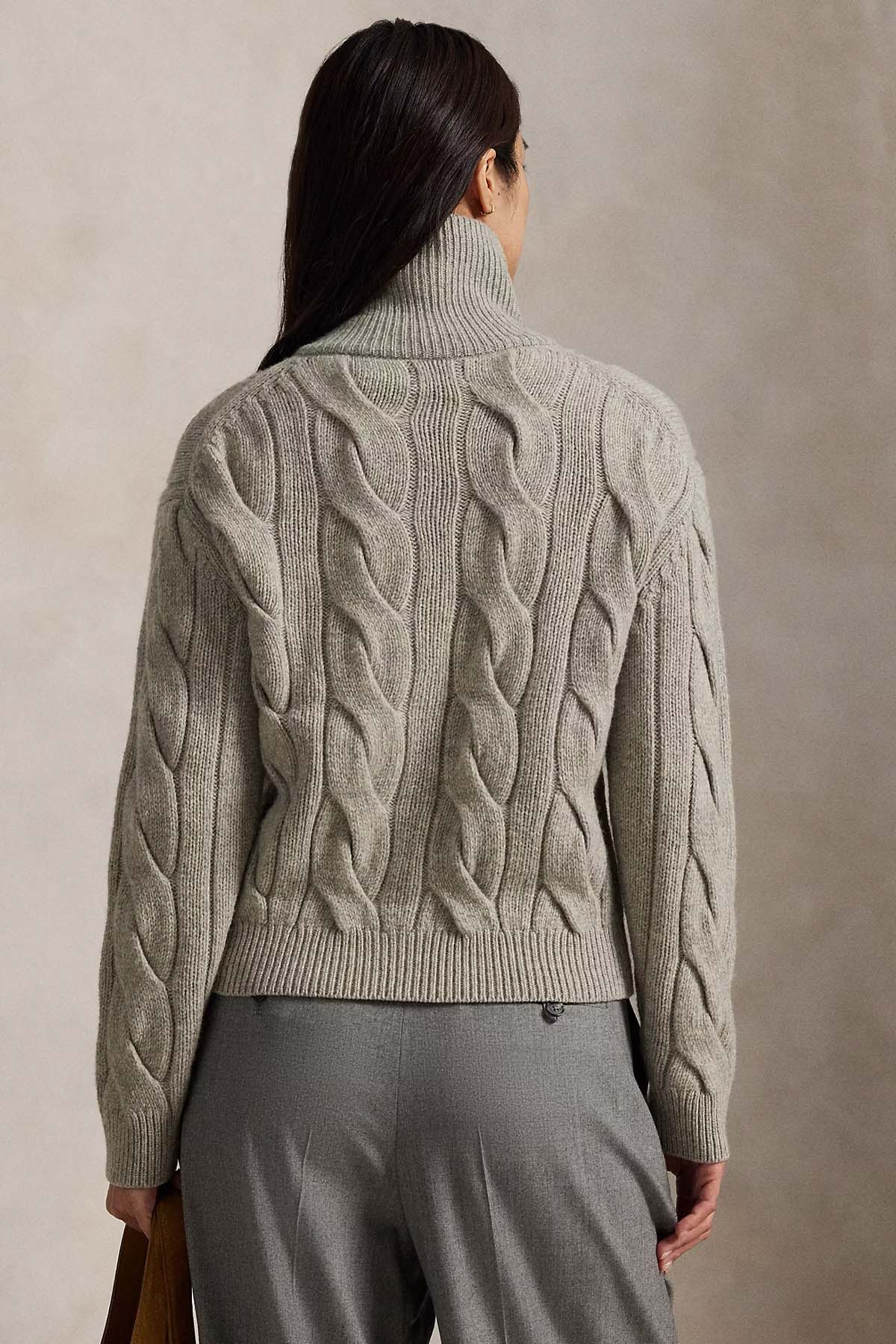 Polo Ralph Lauren Relaxed Fit Saç Örgü Kaşmir Yün Triko Ceket