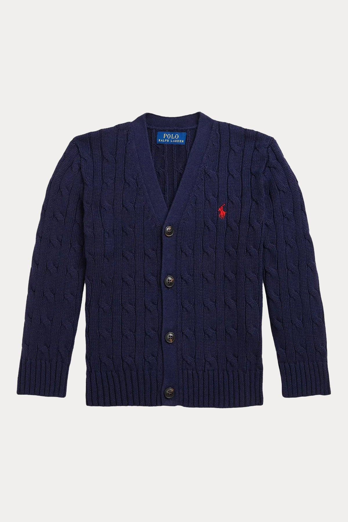 Polo Ralph Lauren Kids 3-5 Yaş Unisex Çocuk Saç Örgü Triko Ceket