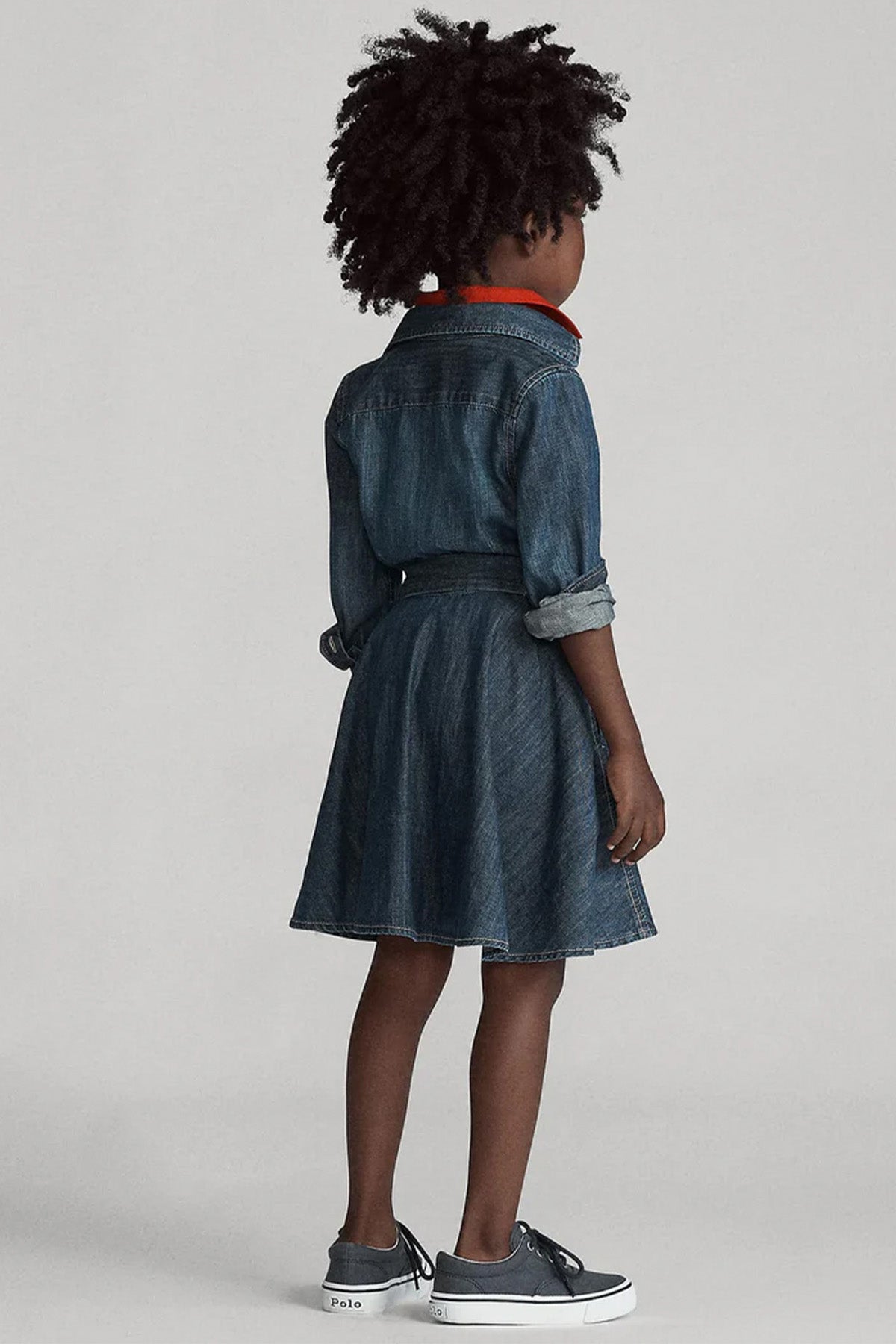 Polo Ralph Lauren Kids 3-4 Yaş Kız Çocuk Kuşaklı Denim Elbise