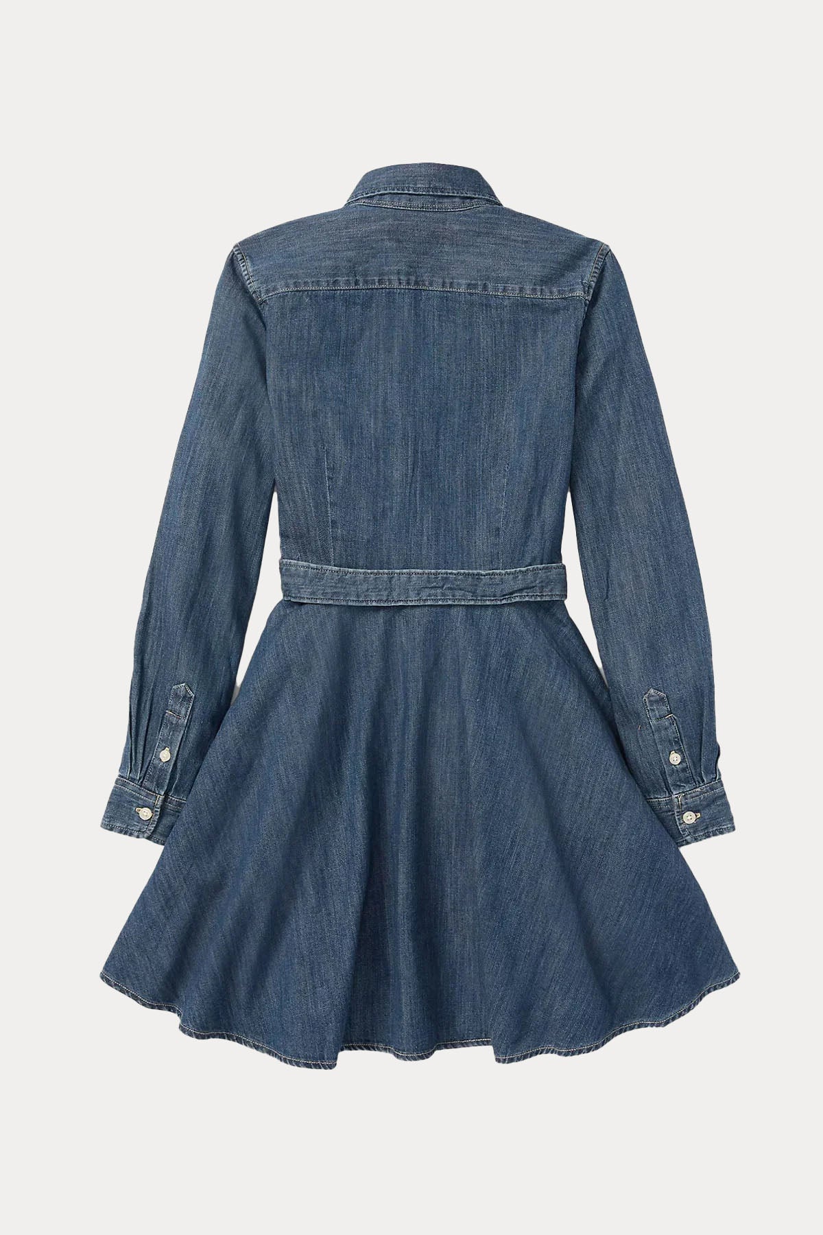 Polo Ralph Lauren Kids 3-4 Yaş Kız Çocuk Kuşaklı Denim Elbise