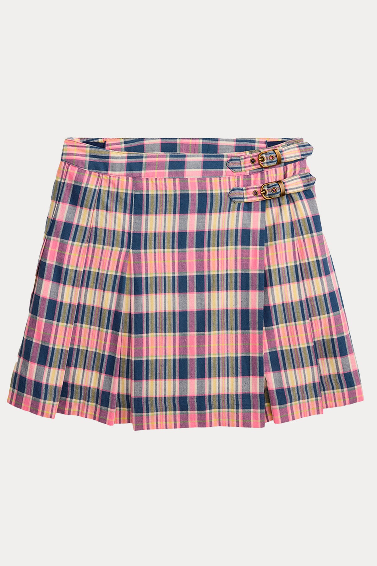 Polo Ralph Lauren Kids 3-6 Yaş Kız Çocuk Ekose Desenli Pileli Mini Etek