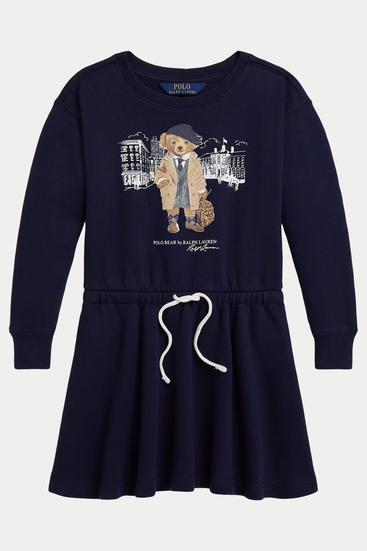 Polo Ralph Lauren Kids 4-6 Yaş Kız Çocuk Polo Bear Şardonlu Sweatshirt Elbise