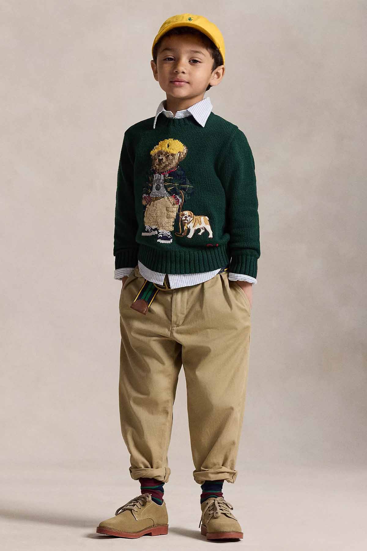 Polo Ralph Lauren Kids 4-6 Yaş Unisex Çocuk Polo Bear Örgü Triko