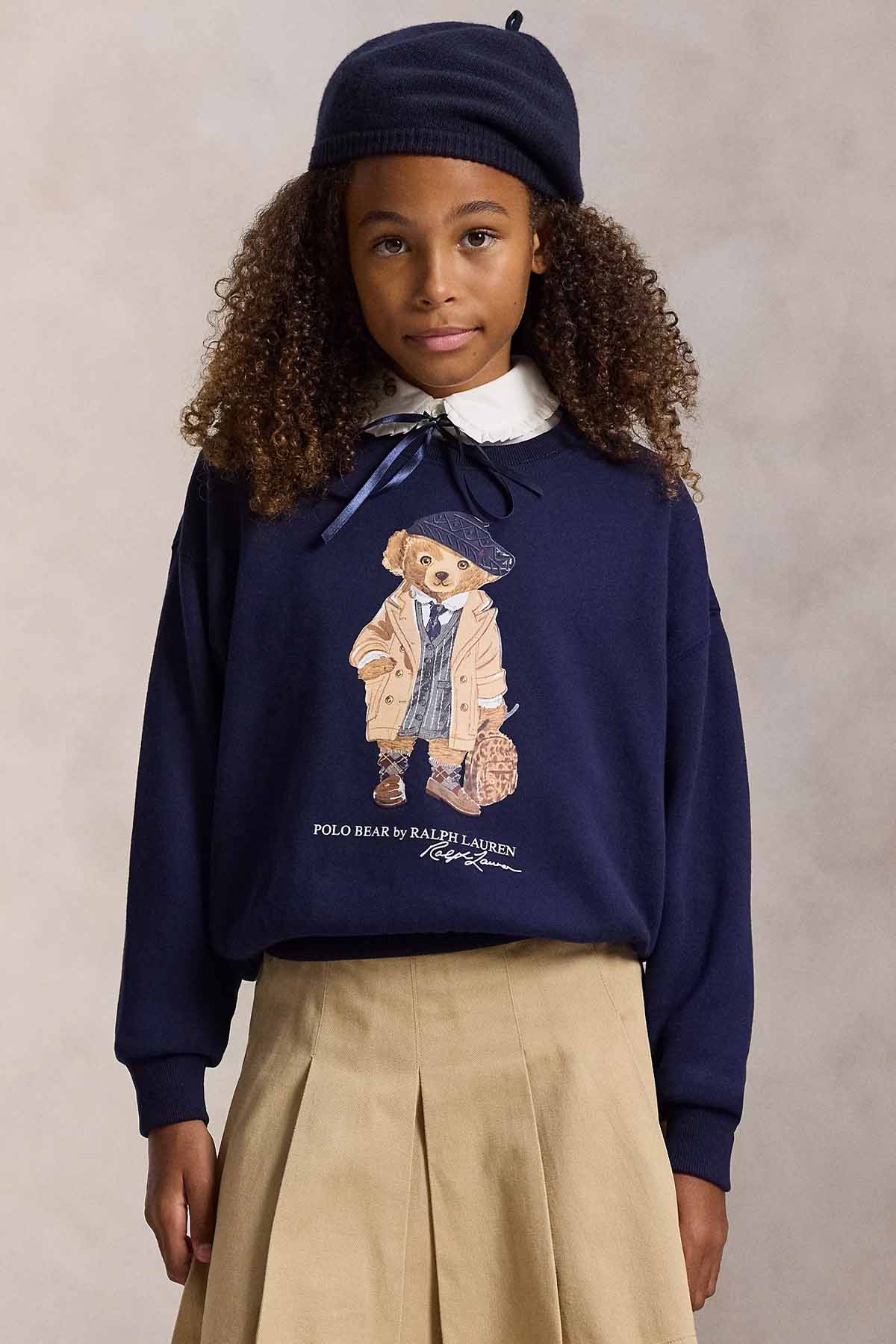 Polo Ralph Lauren Kids S-L Beden Kız Çocuk Polo Bear Şardonlu Sweatshirt