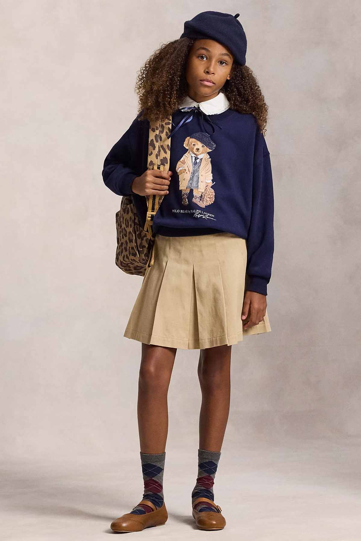 Polo Ralph Lauren Kids S-L Beden Kız Çocuk Polo Bear Şardonlu Sweatshirt