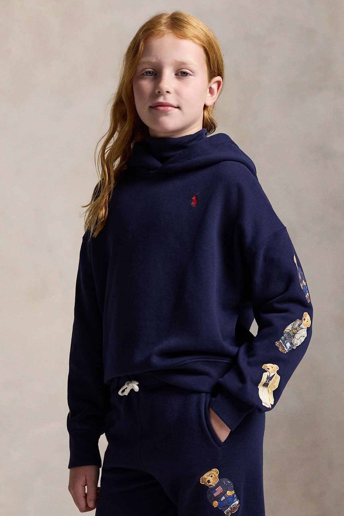 Polo Ralph Lauren Kids S Beden Unisex Çocuk Polo Bear Şardonlu Kapüşonlu Sweatshirt