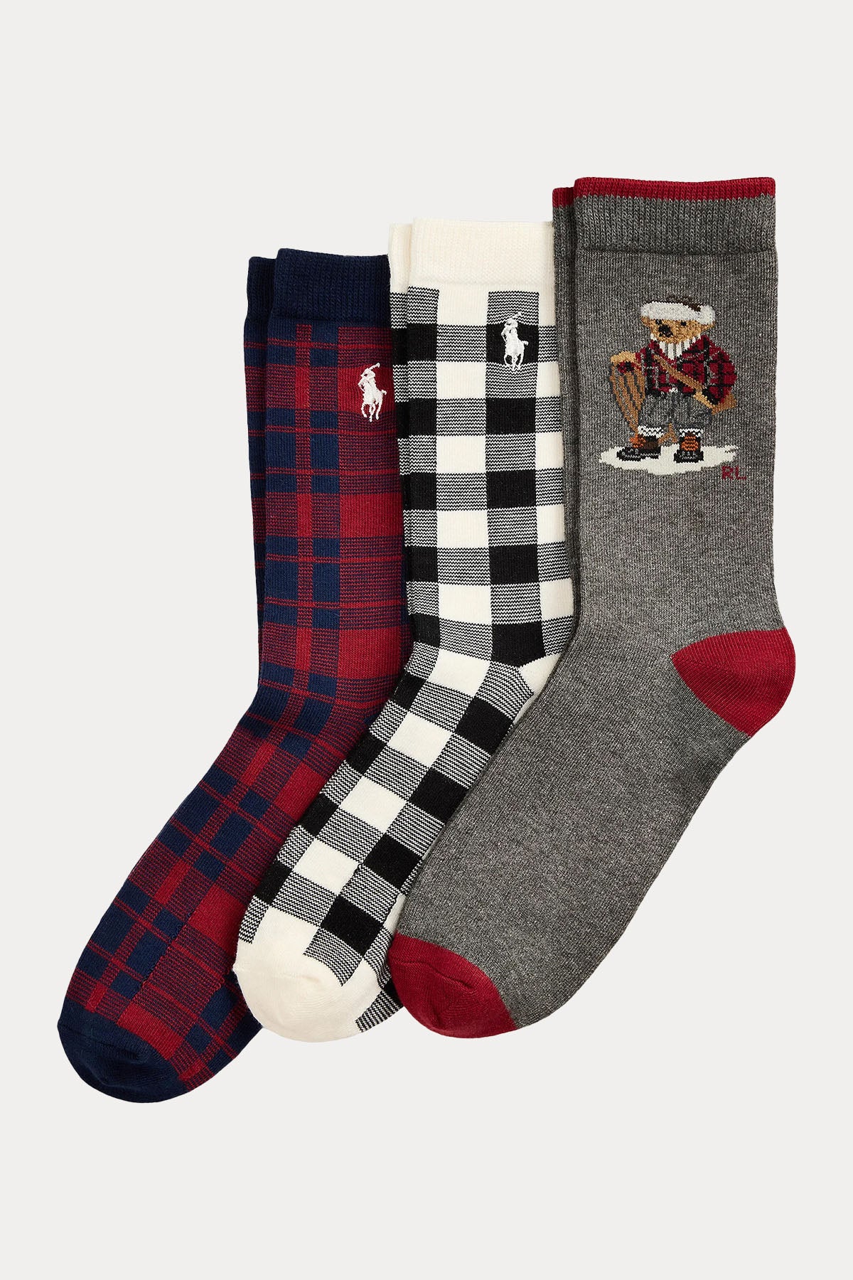 Polo Ralph Lauren Kids 2-7 Yaş Unisex Çocuk 3'lü Paket Polo Bear Çorap