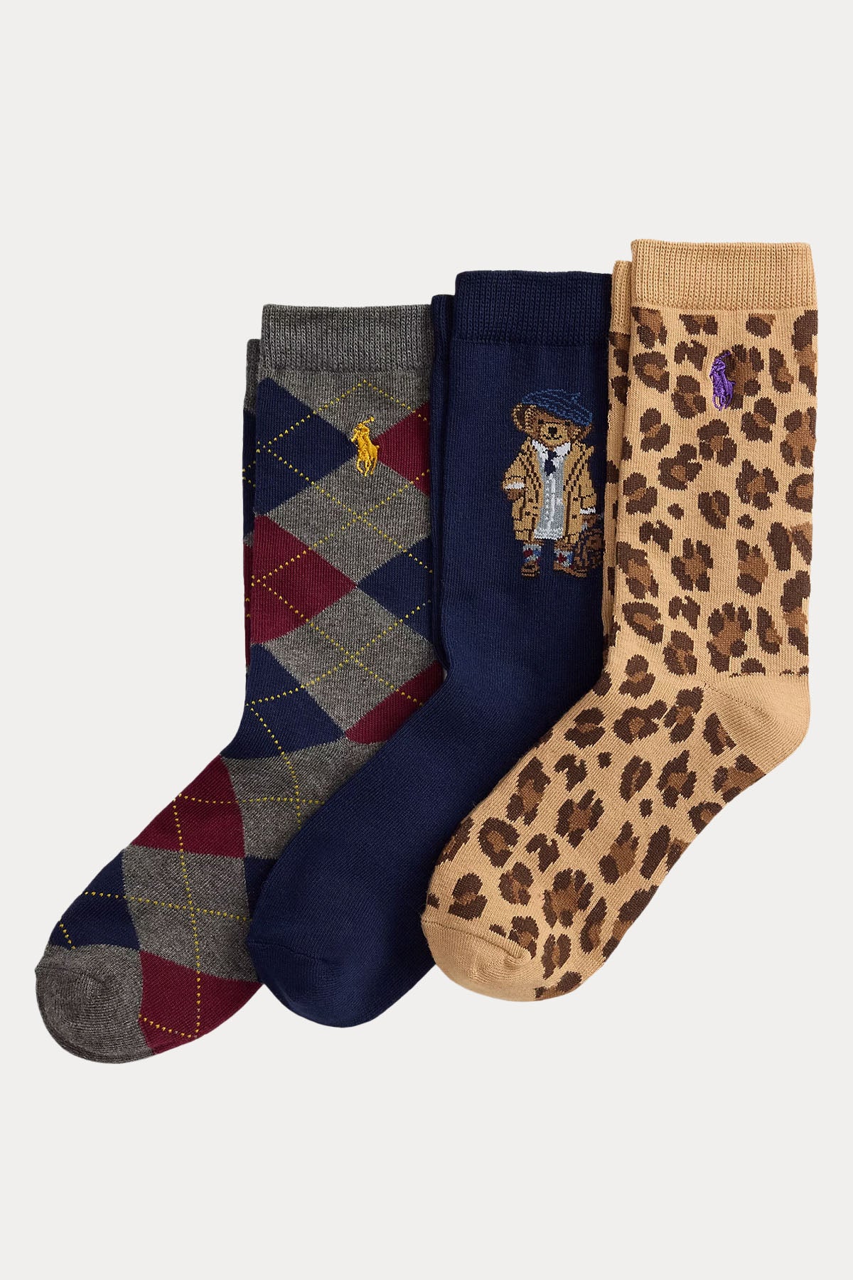 Polo Ralph Lauren Kids 8-11 Yaş Kız Çocuk Polo Bear 3'lü Paket Çorap