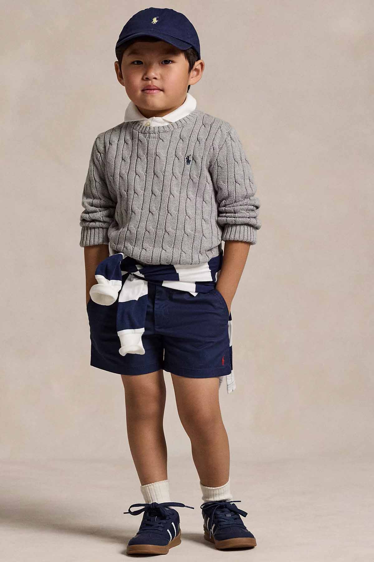 Polo Ralph Lauren Kids 6-7 Yaş Unisex Çocuk Saç Örgü Triko