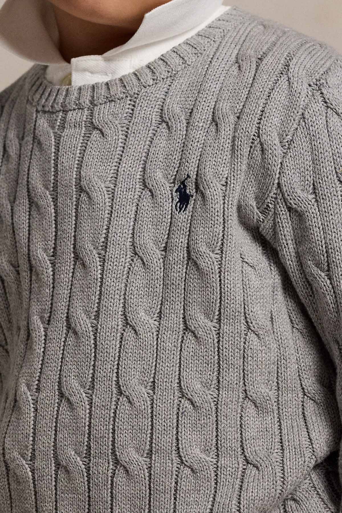 Polo Ralph Lauren Kids 6-7 Yaş Unisex Çocuk Saç Örgü Triko