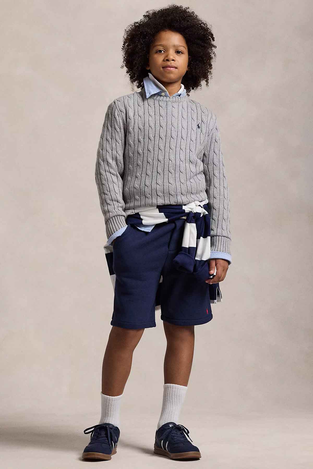 Polo Ralph Lauren Kids S-M Beden Unisex Çocuk Saç Örgü Triko