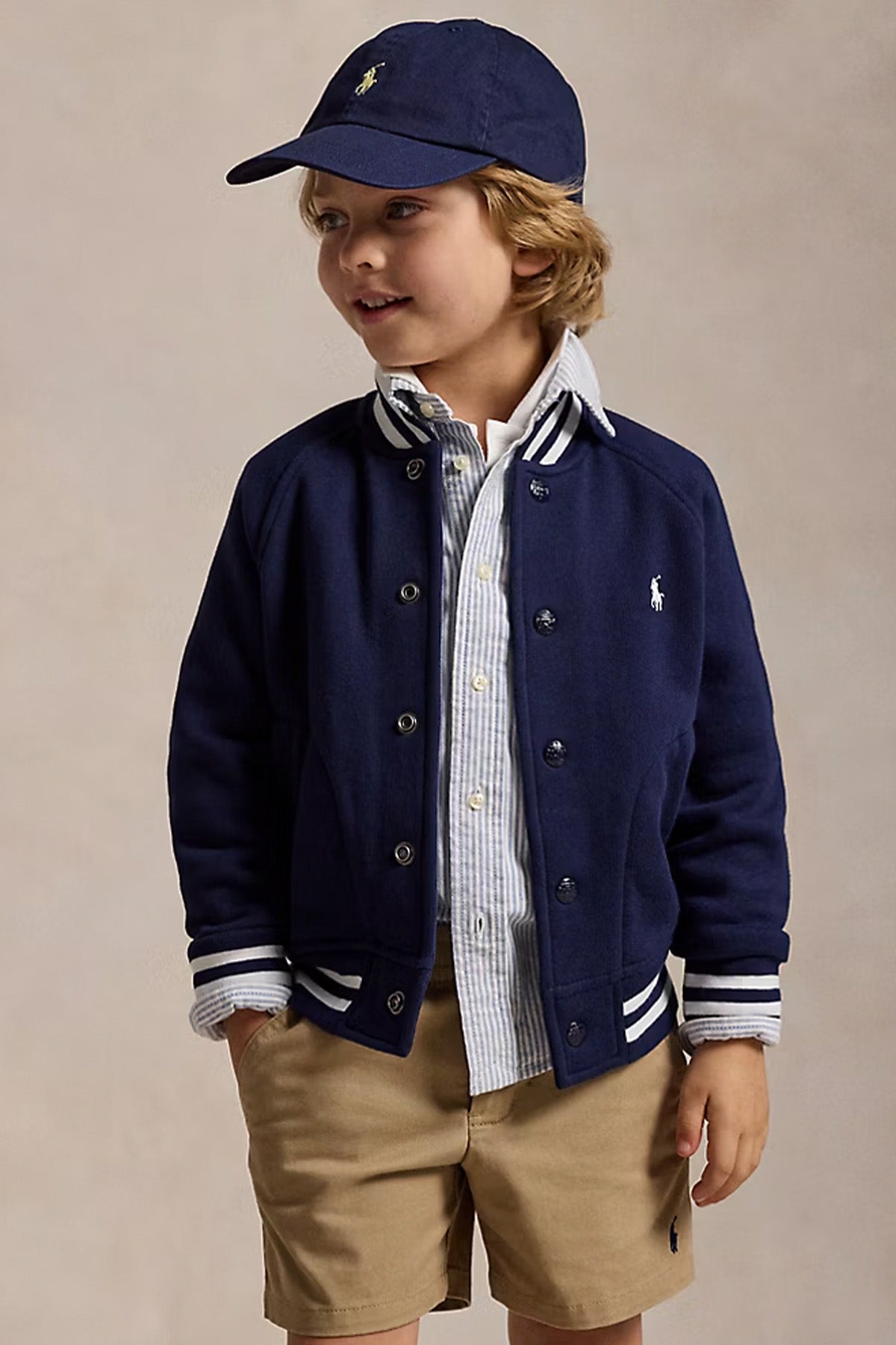 Polo Ralph Lauren Kids 7 Yaş Erkek Çocuk Şardonlu Bomber Ceket