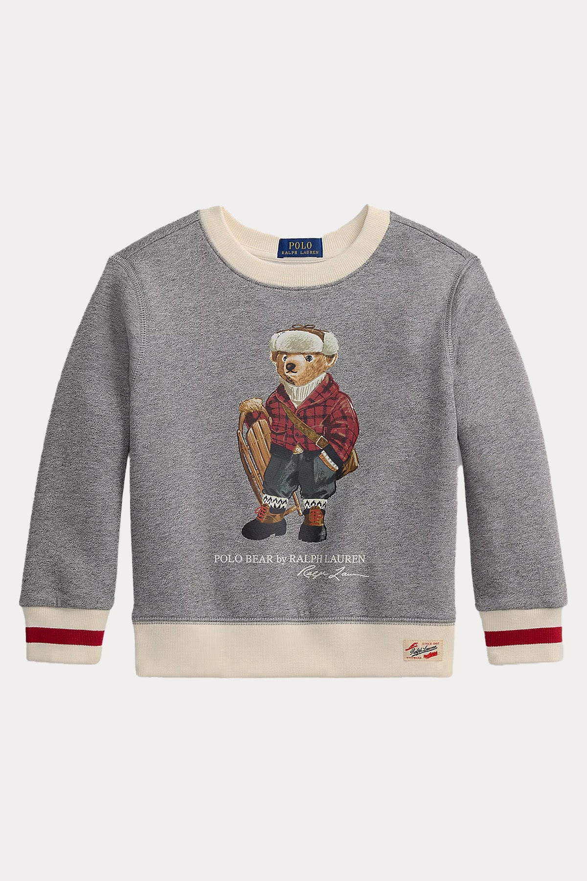 Polo Ralph Lauren Kids 4-6 Yaş Unisex Çocuk Polo Bear Şardonlu Sweatshirt