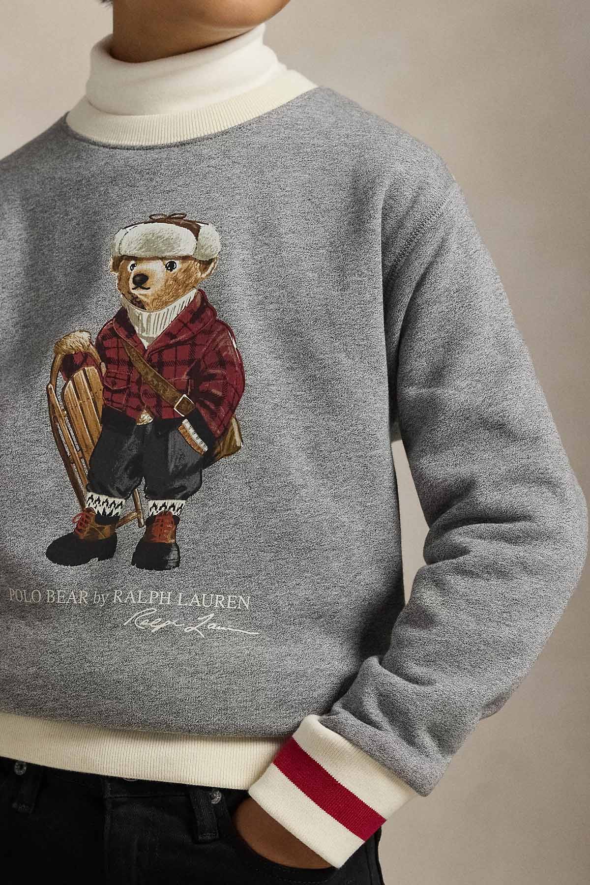 Polo Ralph Lauren Kids S-L Beden Unisex Çocuk Polo Bear Şardonlu Sweatshirt