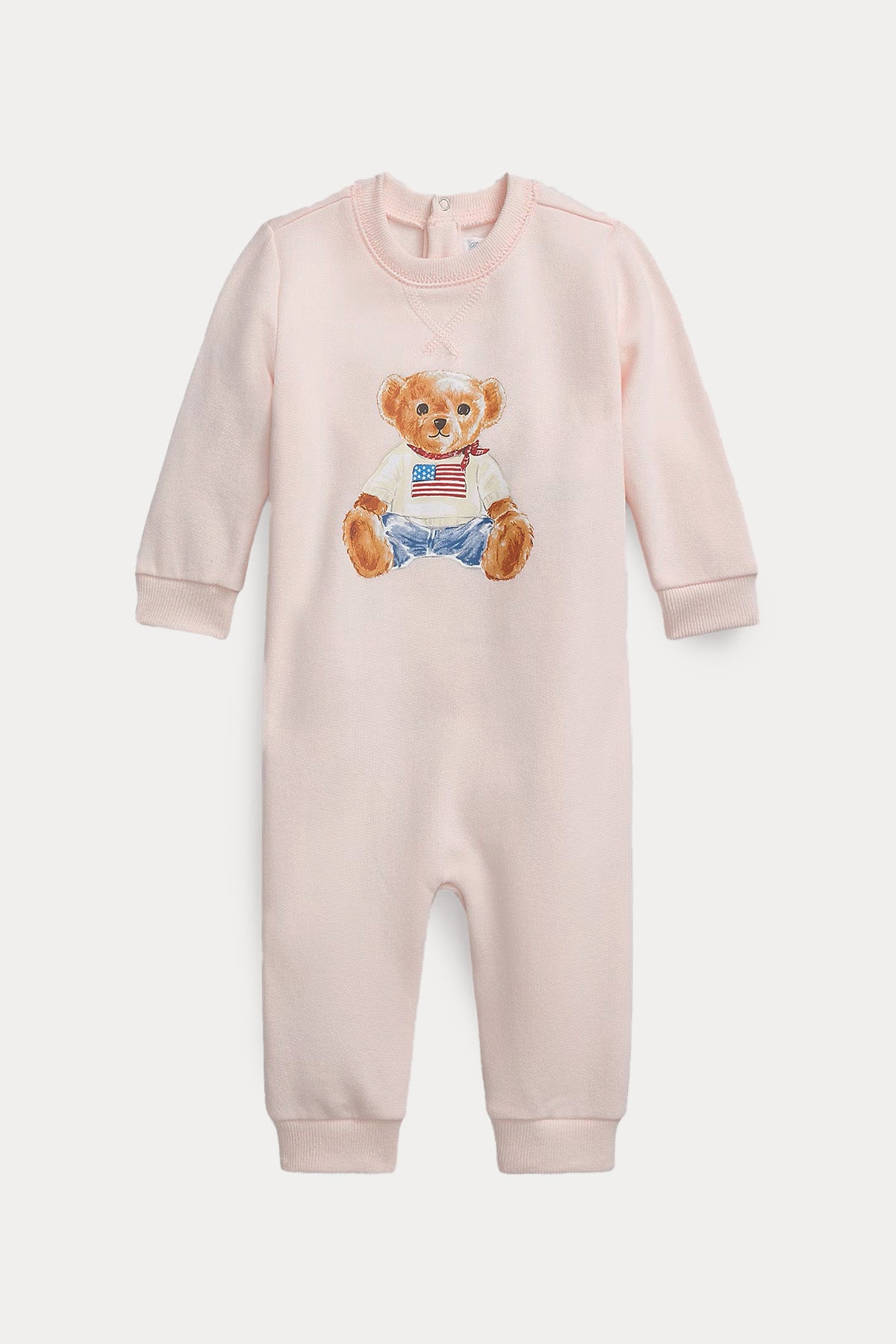 Polo Ralph Lauren Kids 3-6 Aylık Kız Bebek Polo Bear Şardonlu Tulum