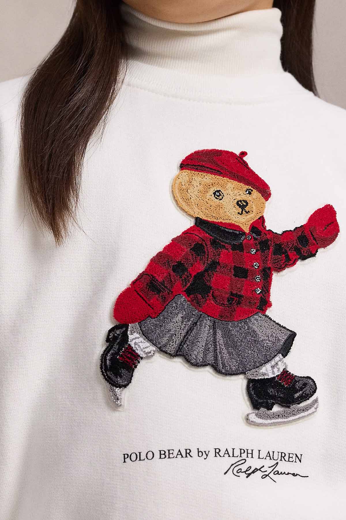 Polo Ralph Lauren Kids 3-5 Yaş Kız Çocuk Polo Bear Şardonlu Sweatshirt
