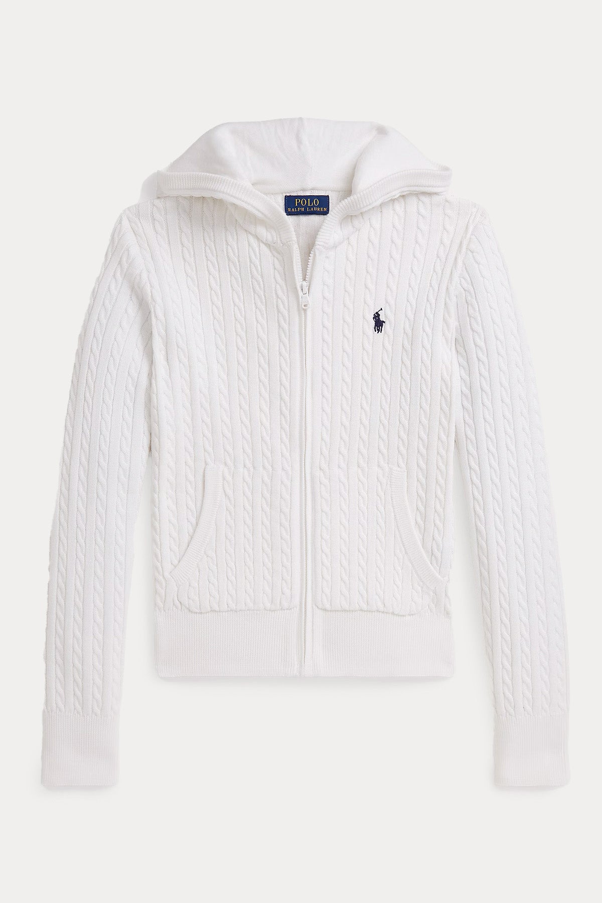 Polo Ralph Lauren Kids L Beden Unisex Çocuk Saç Örgü Kapüşonlu Triko Celet