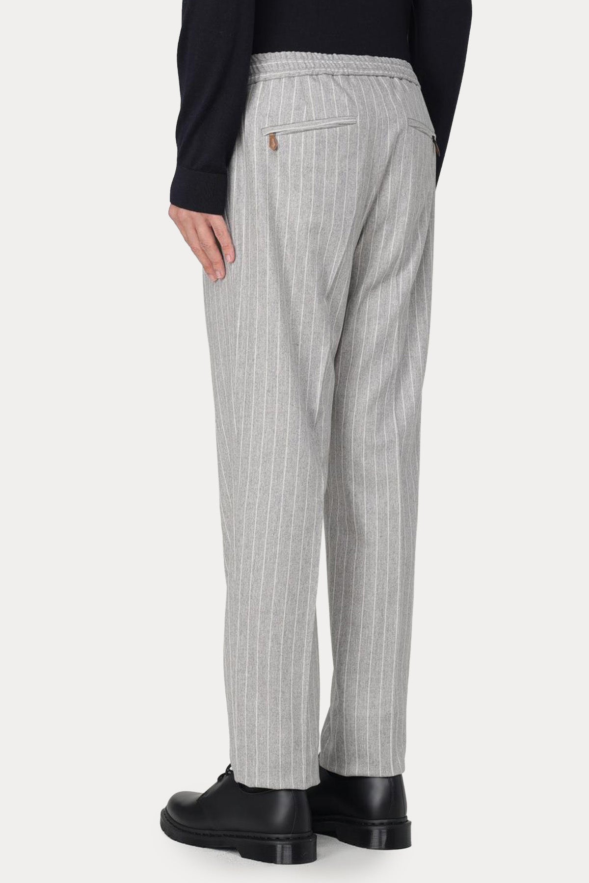 Pantaloni Torino Soft Fit Beli Lastikli Kaşmir Yün Pantolon