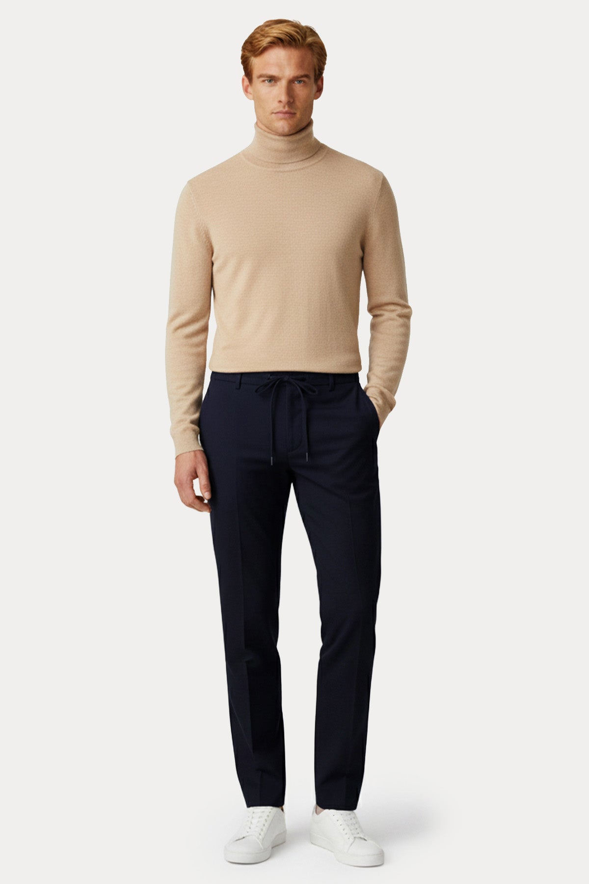 Pantaloni Torino Omega Beli Lastikli Yandan Cepli Streç Pantolon