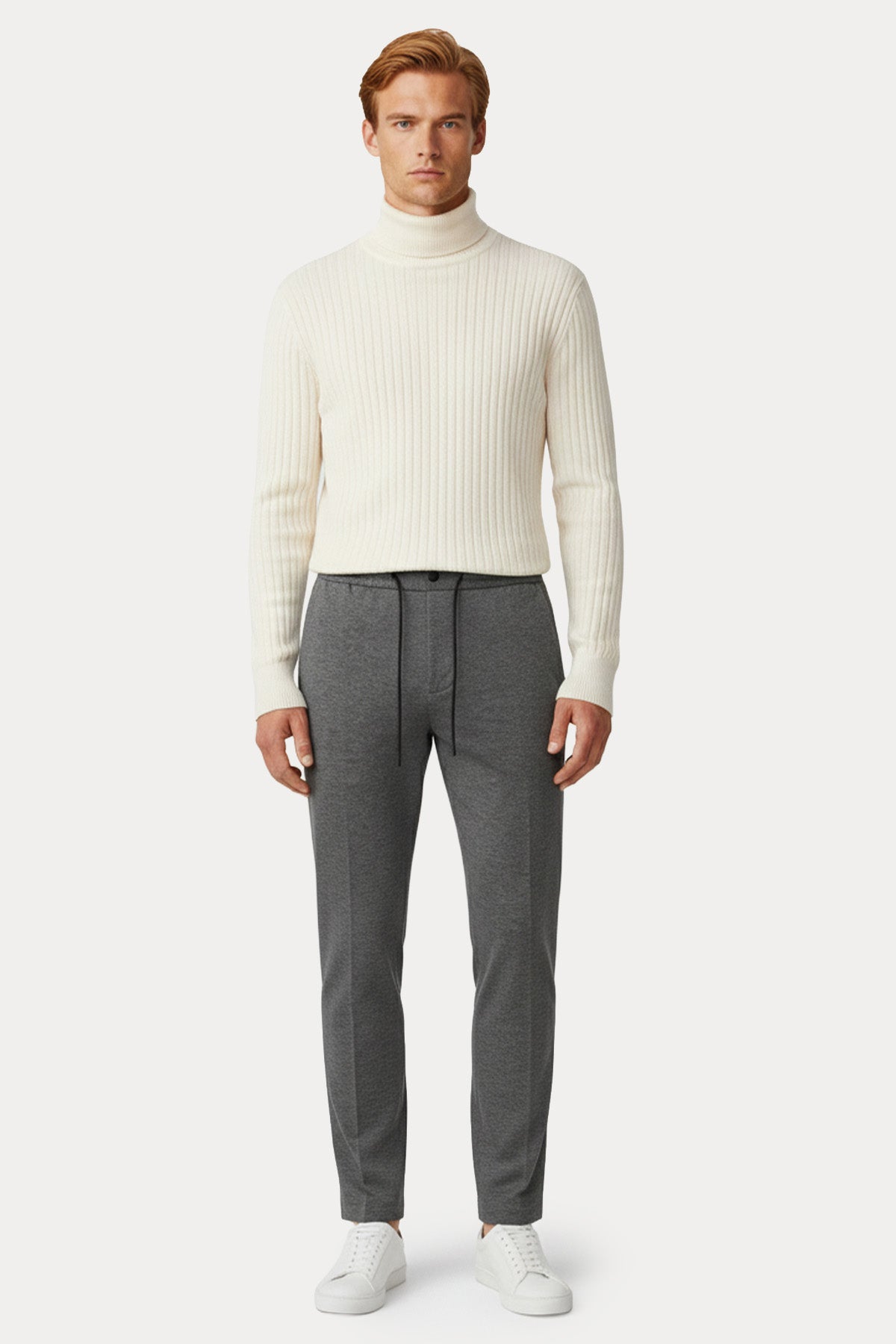 Pantaloni Torino Omega Beli Lastikli Yandan Cepli Streç Pantolon