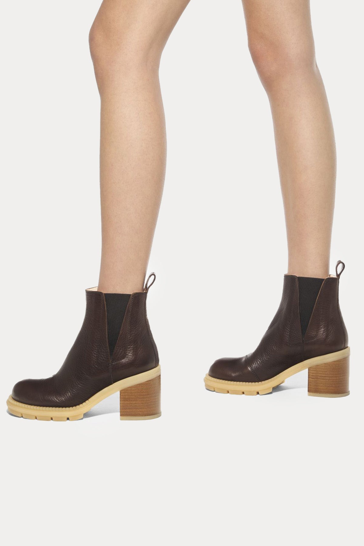 Agl Franky Beat Lastik Bantlı Topuklu Deri Bot