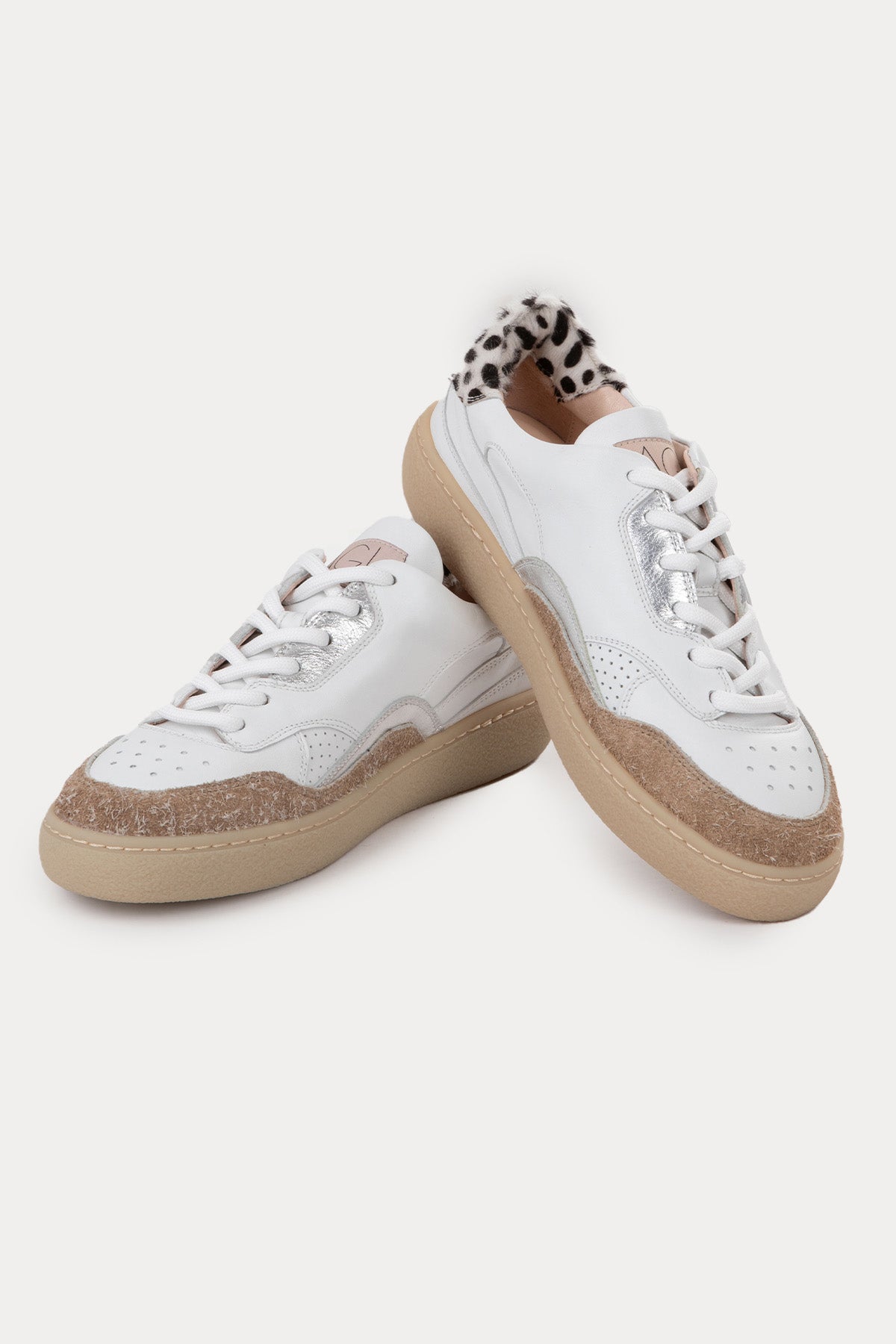 Agl Chewy Leopar Desenli Deri Sneaker Ayakkabı