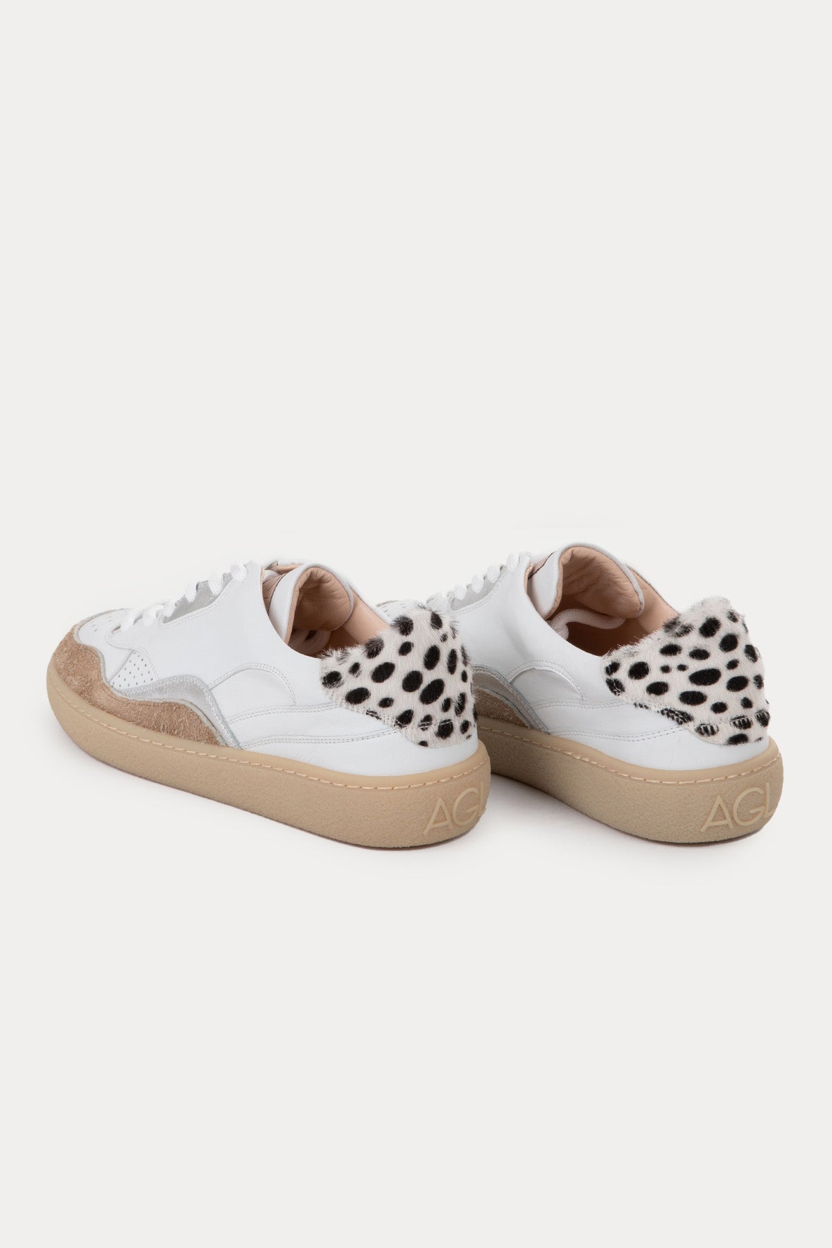 Agl Chewy Leopar Desenli Deri Sneaker Ayakkabı