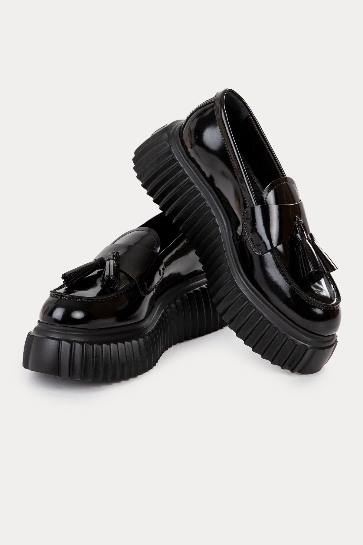 Agl Diana Püsküllü Rugan Deri Loafer Ayakkabı