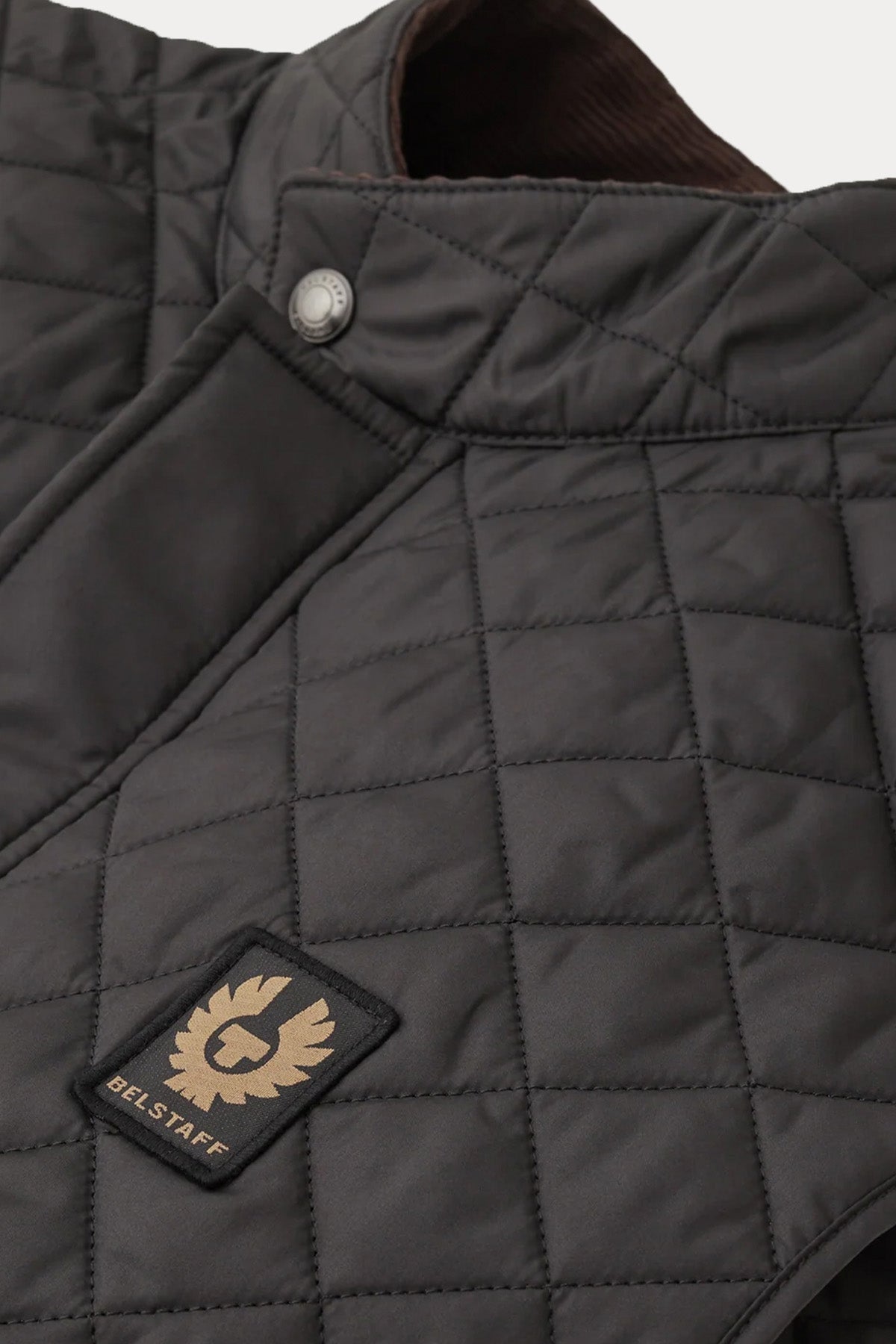Belstaff Icon Gilet Dik Yaka Kapitone Puffer Yelek
