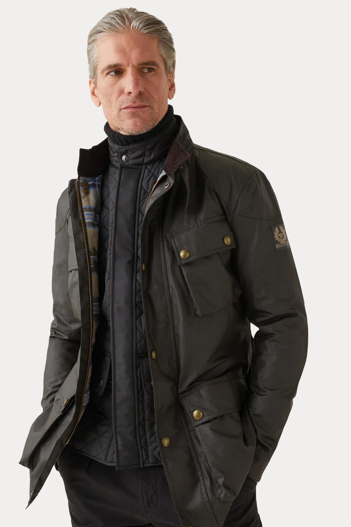 Belstaff Icon Gilet Dik Yaka Kapitone Puffer Yelek