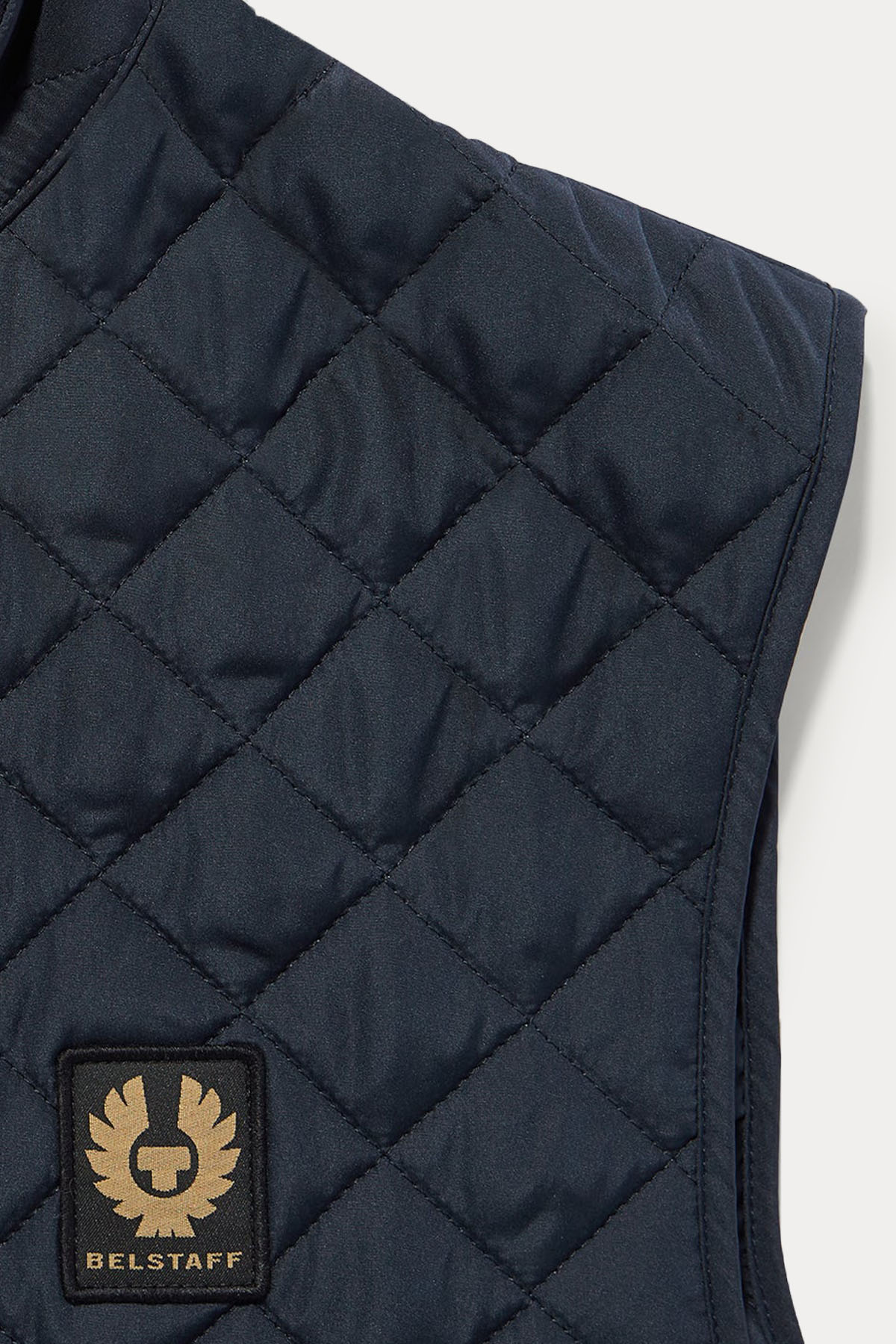 Belstaff Icon Gilet Dik Yaka Kapitone Puffer Yelek