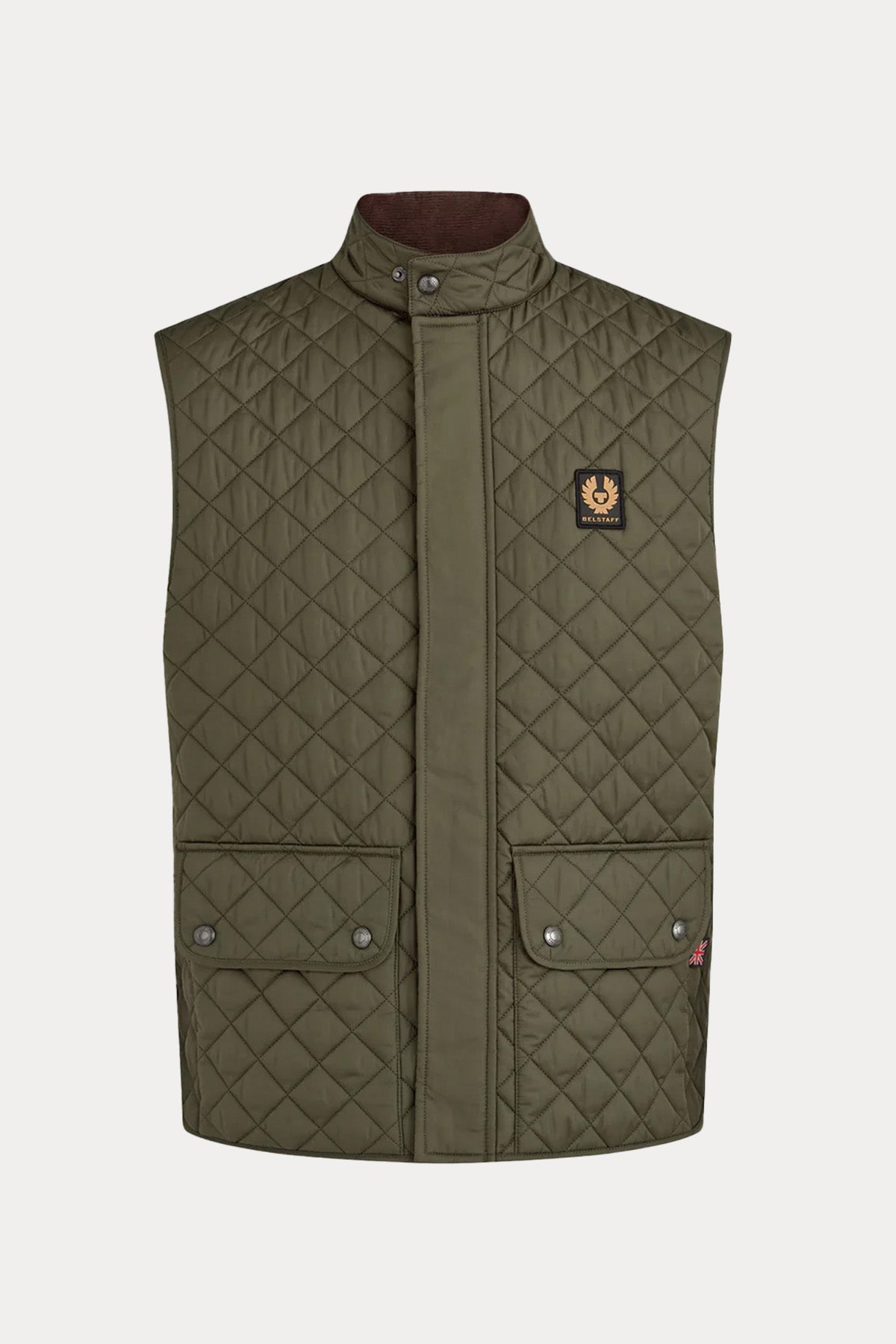 Belstaff Icon Gilet Dik Yaka Kapitone Puffer Yelek