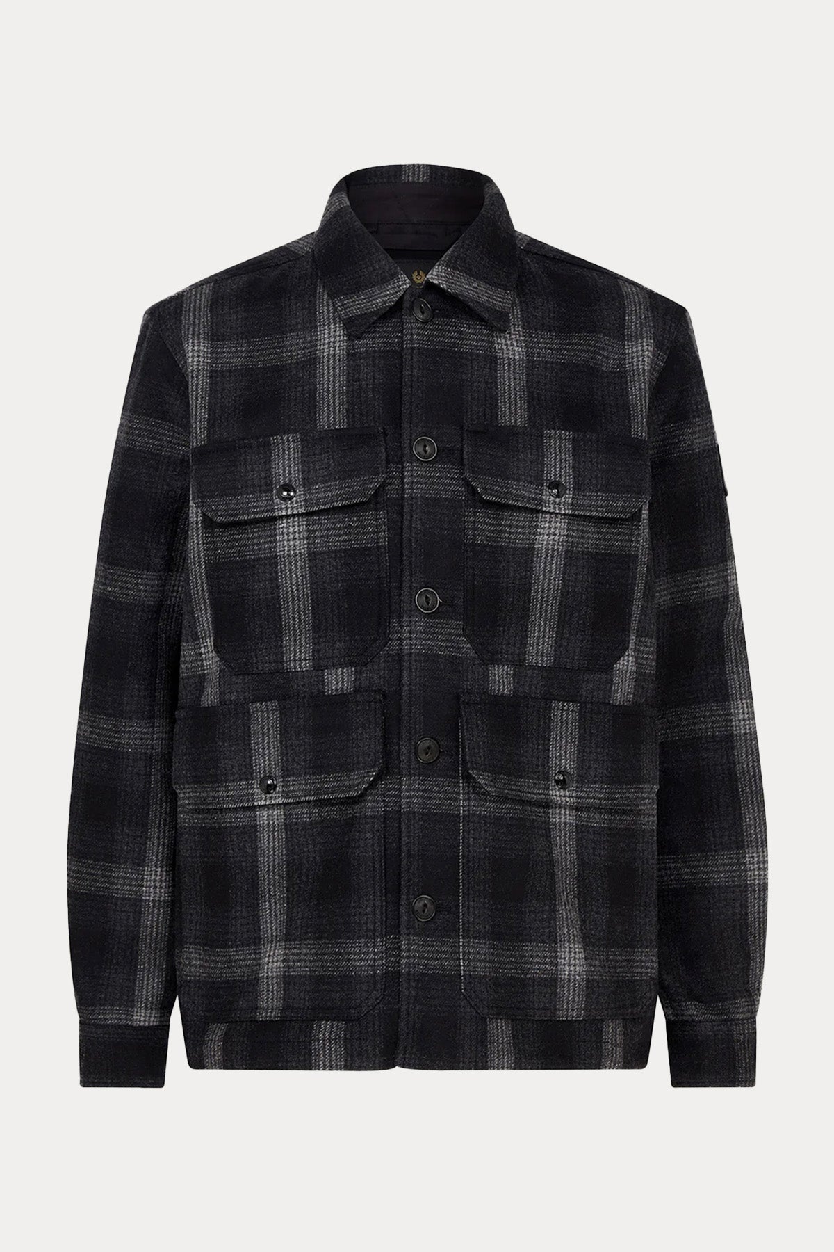 Belstaff Relaxed Fit Ekose Desenli Yün Gömlek Ceket