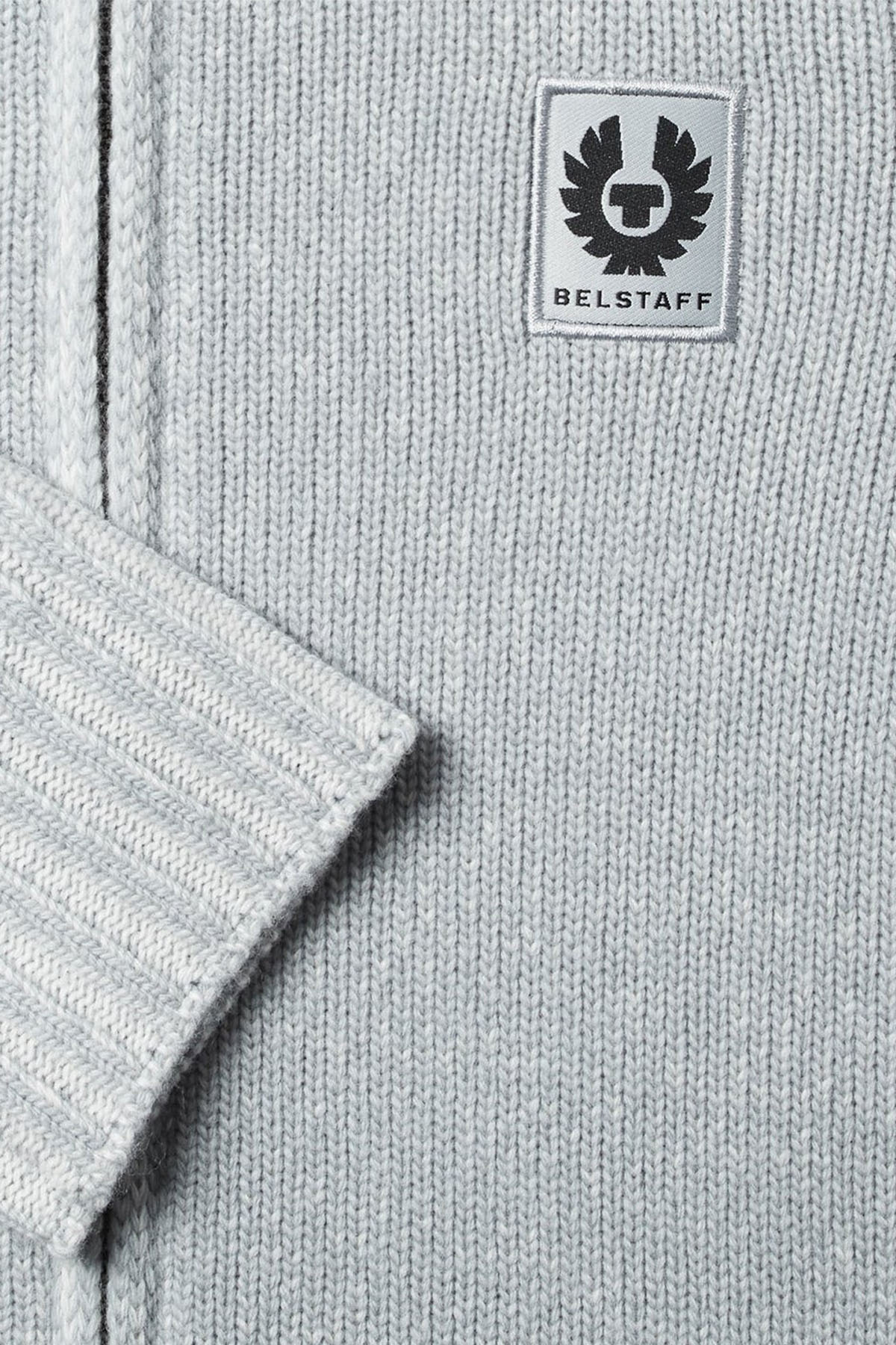 Belstaff Regular Fit Dik Yaka Örgü Yün Triko Ceket