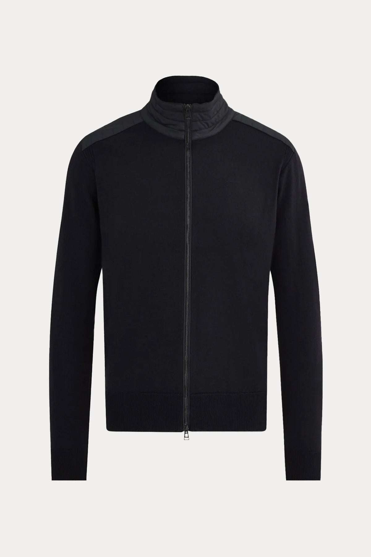 Belstaff Slim Fit Dik Yaka İnce Örgü Triko Ceket