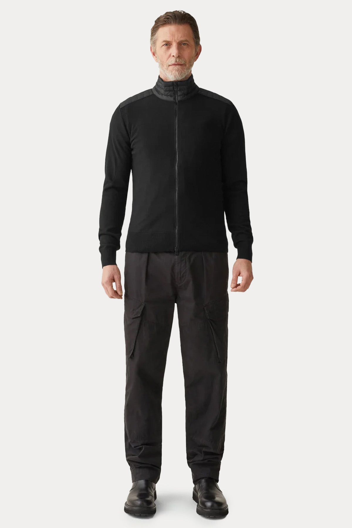 Belstaff Slim Fit Dik Yaka İnce Örgü Triko Ceket