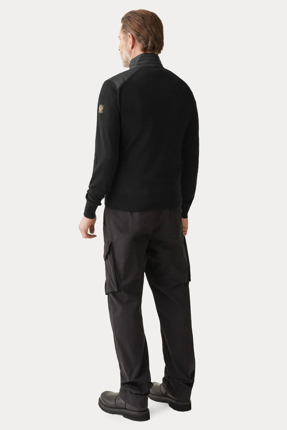 Belstaff Slim Fit Dik Yaka İnce Örgü Triko Ceket