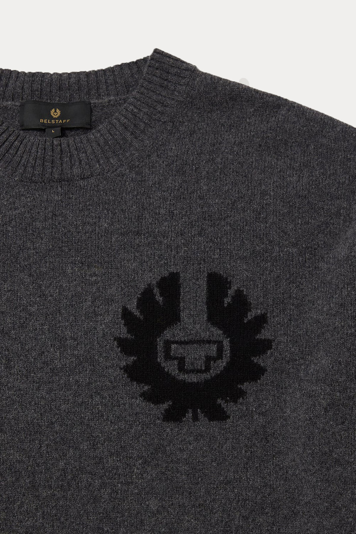 Belstaff Relaxed Fit Yuvarlak Yaka Örgü Yün Triko