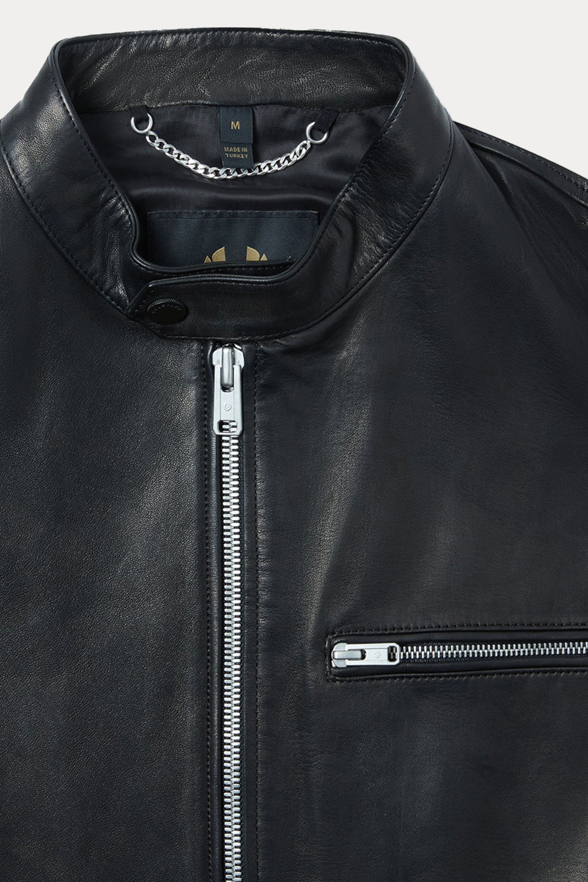 Belstaff Track Racer Dik Yaka Deri Ceket