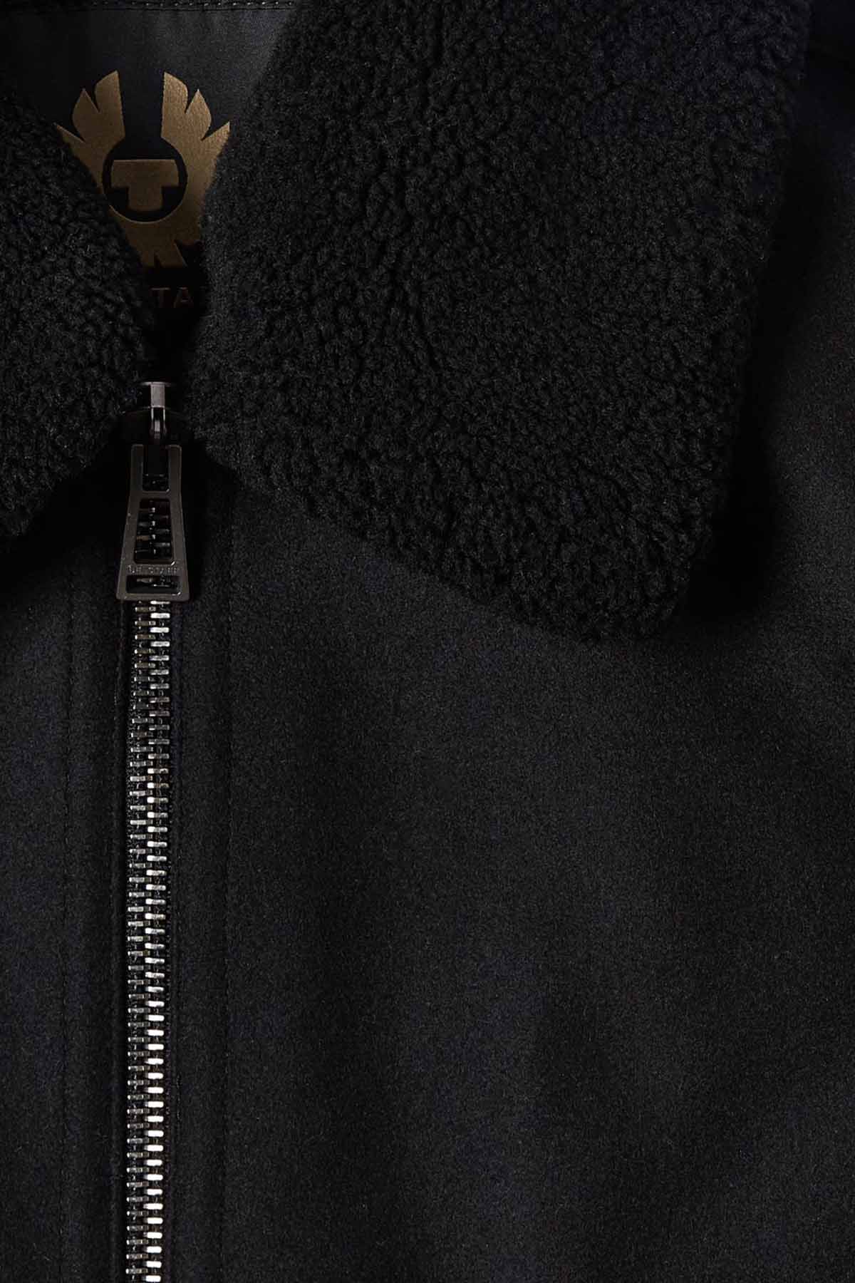 Belstaff Welder Yakası Kürklü Yün Ceket