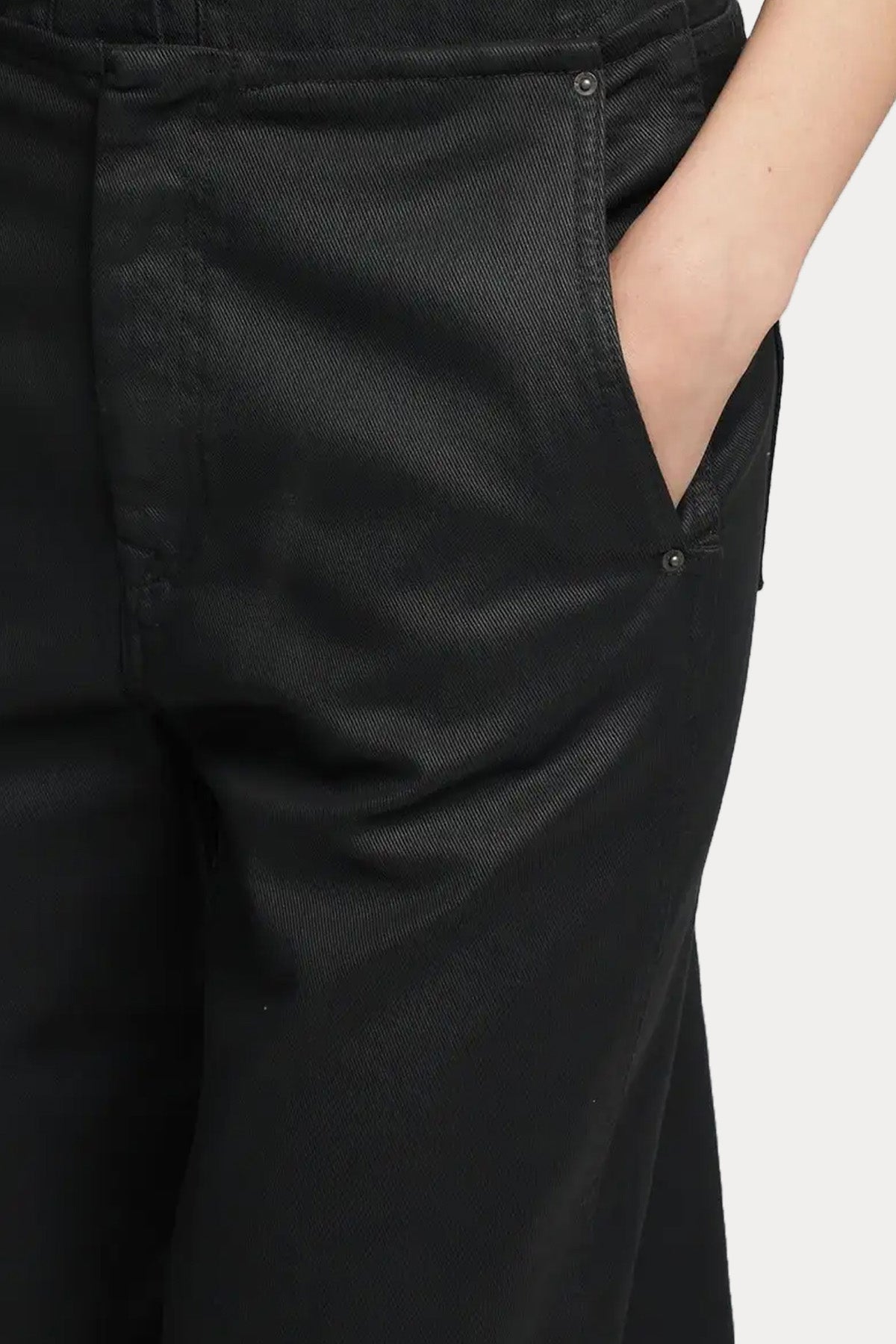 Replay Relaxed Fit Yüksek Bel Yandan Cepli Mumlu Kumaş Jeans