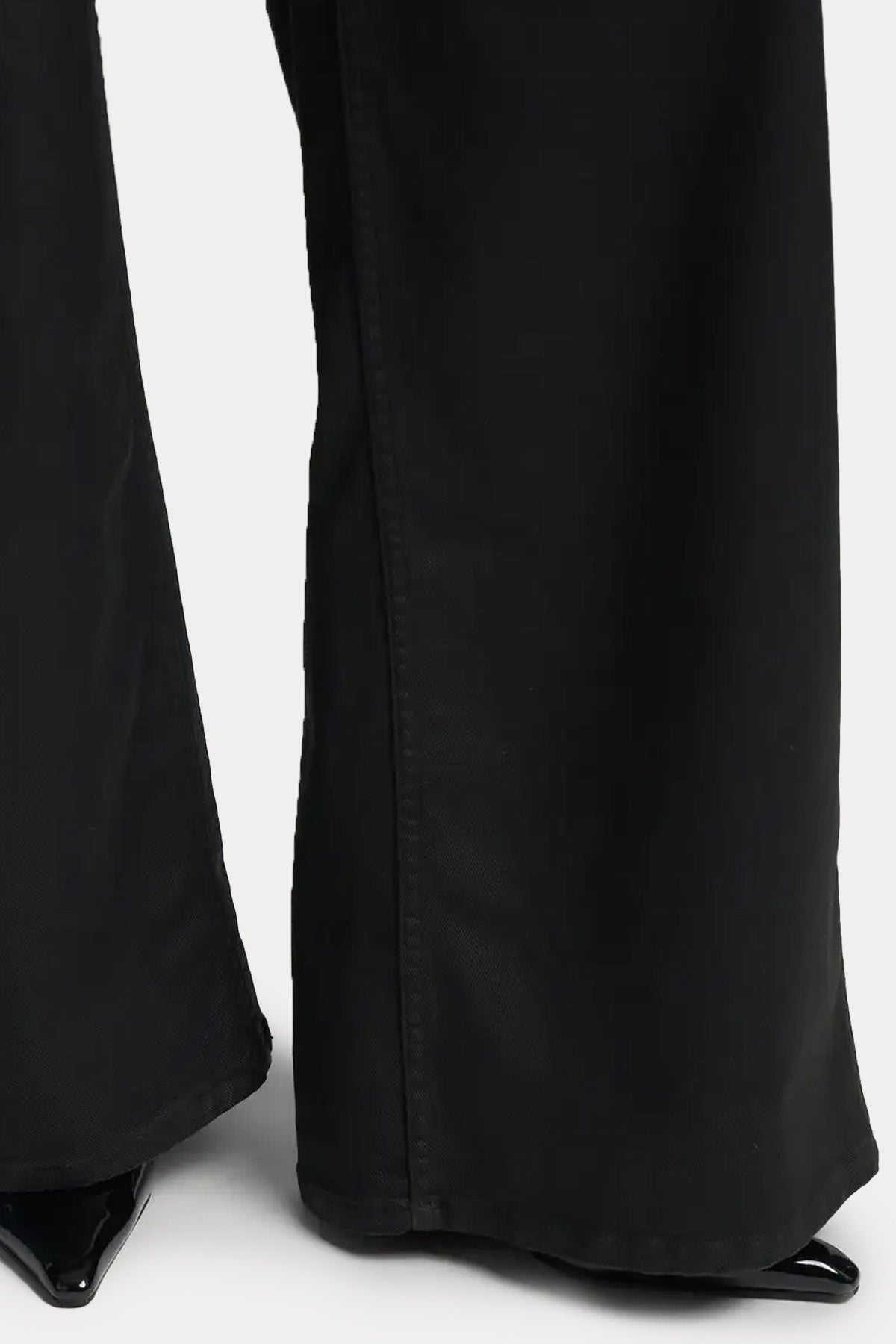 Replay Relaxed Fit Yüksek Bel Yandan Cepli Mumlu Kumaş Jeans