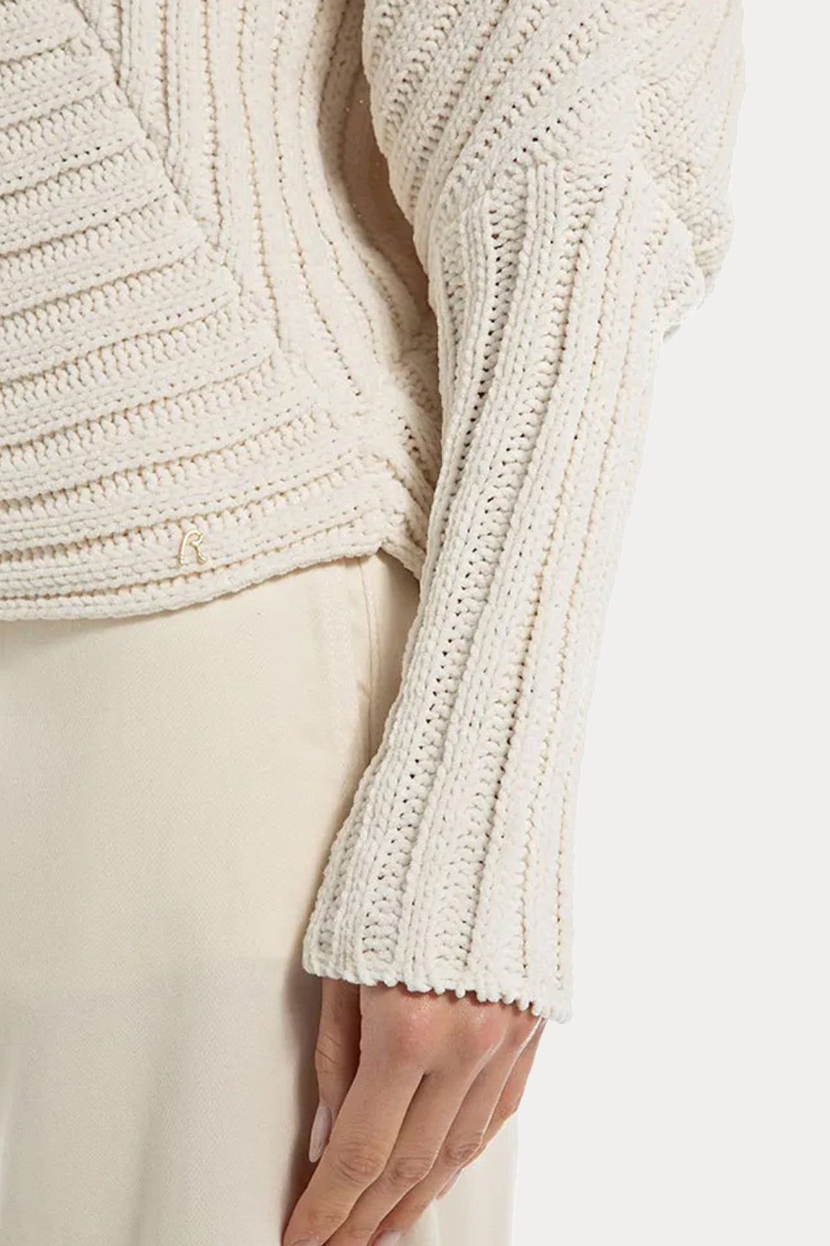 Replay Relaxed Fit Örgü Polar Kumaş Kapüşonlu Triko-Triko-Libas