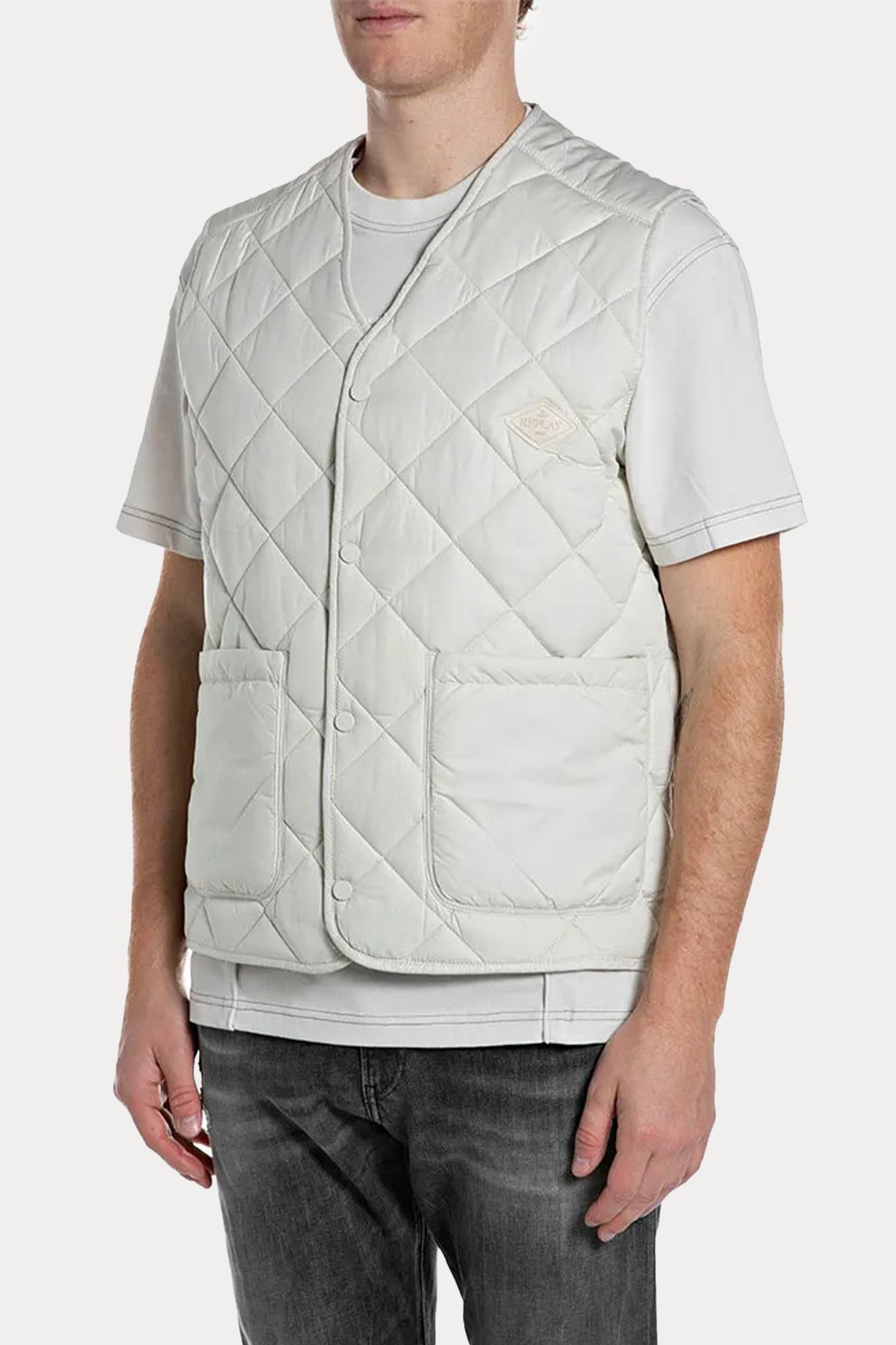 Replay Regular Fit Kapitone Desenli İnce Puffer Yelek