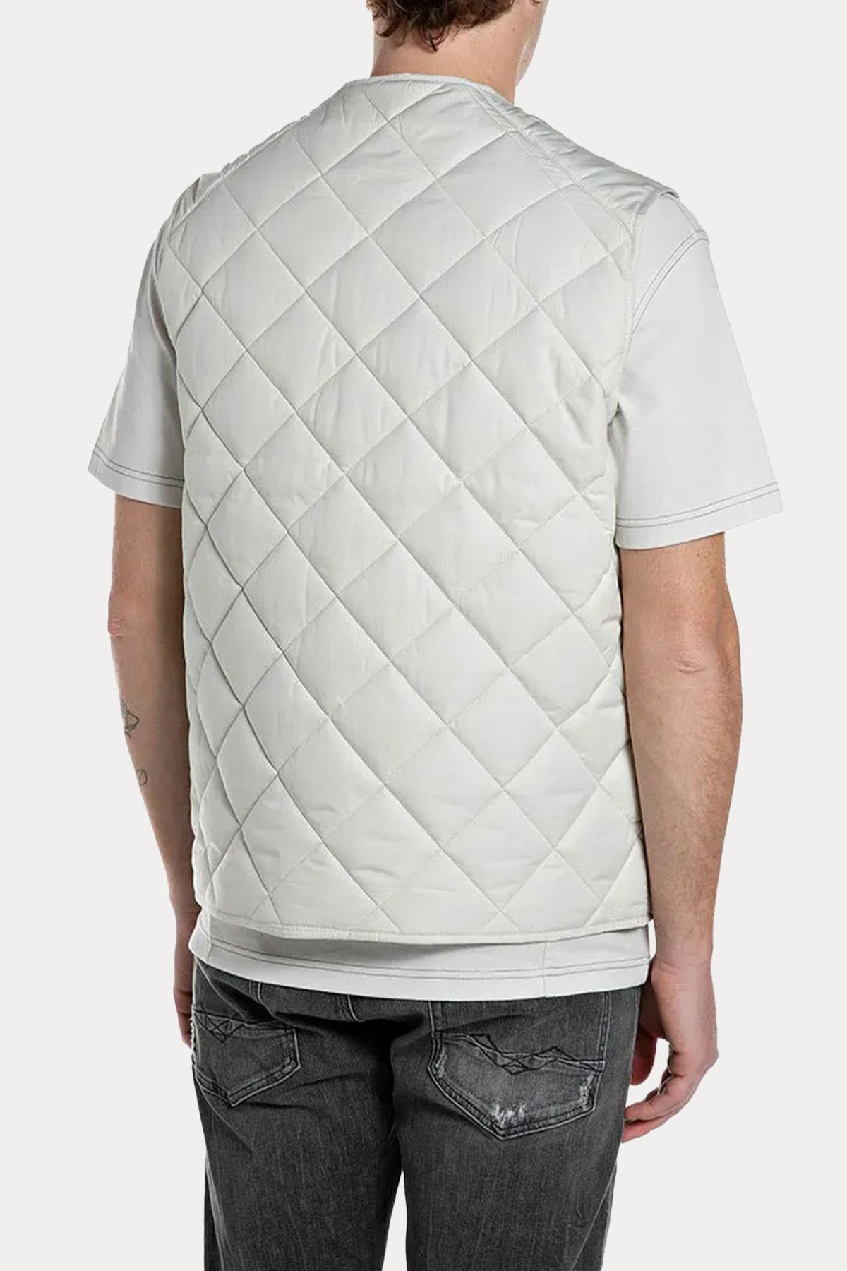 Replay Regular Fit Kapitone Desenli İnce Puffer Yelek