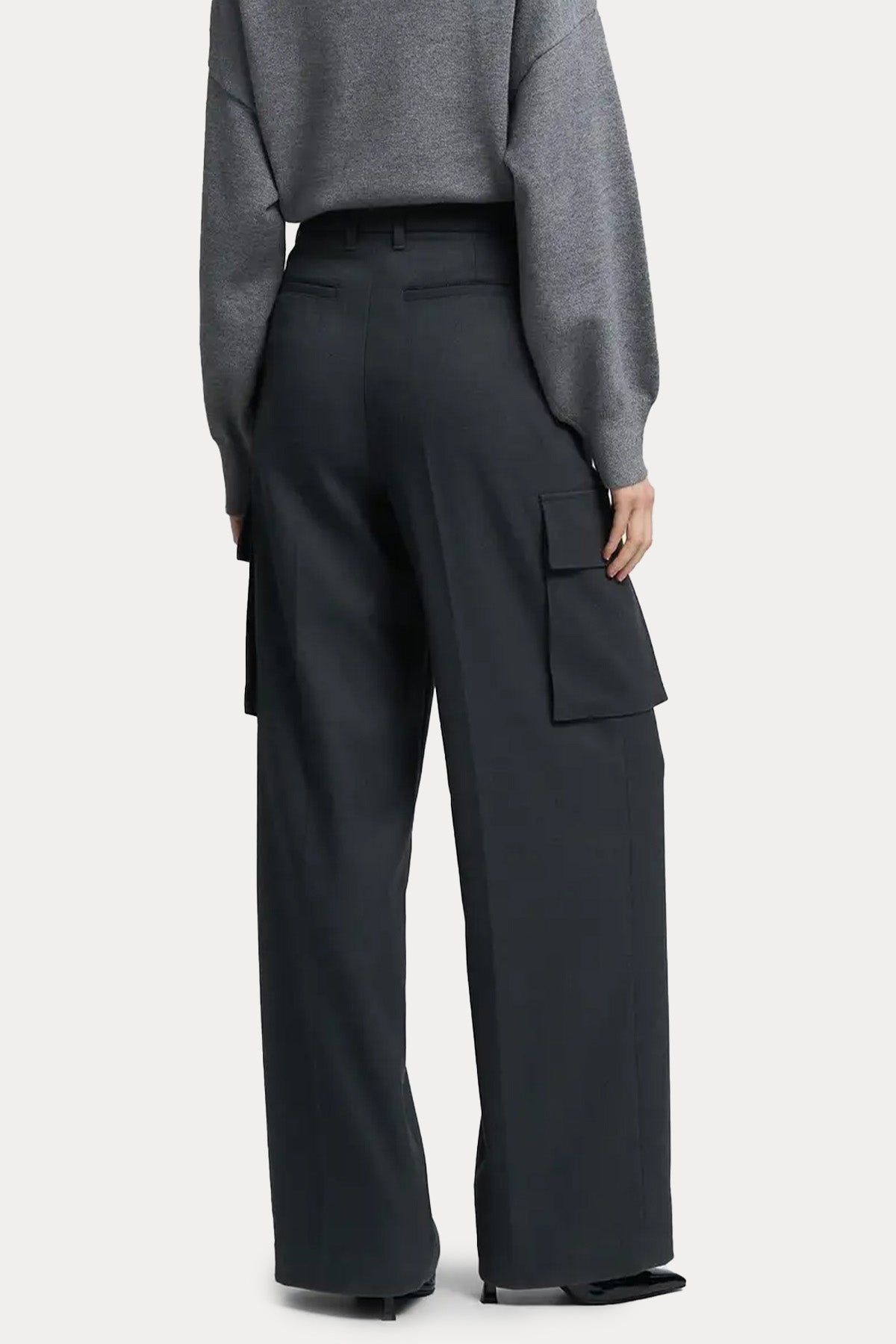 Replay Relaxed Fit Yüksek Bel Kargo Cepli Pantolon