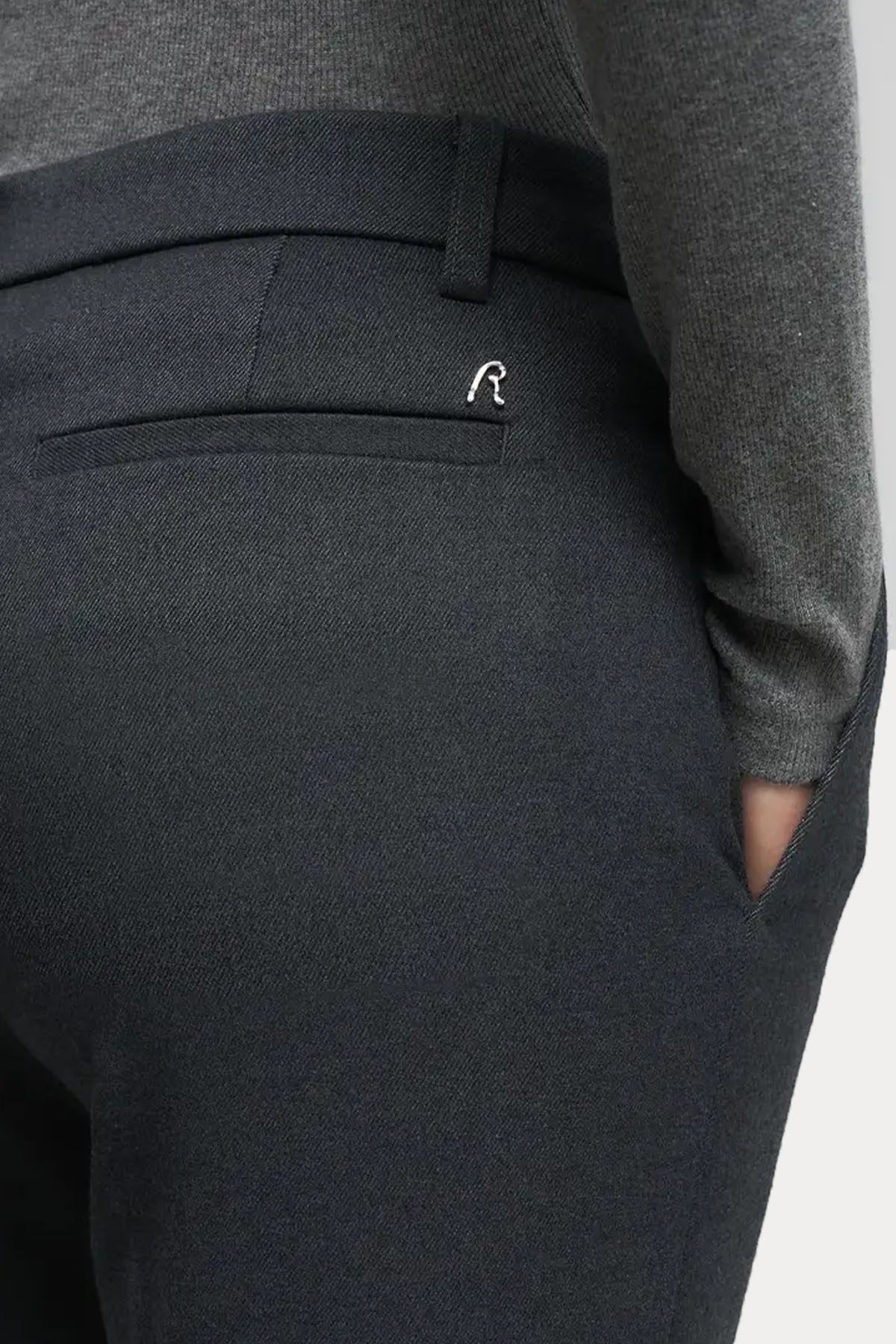 Replay Regular Fit Yandan Cepli Crop Pantolon