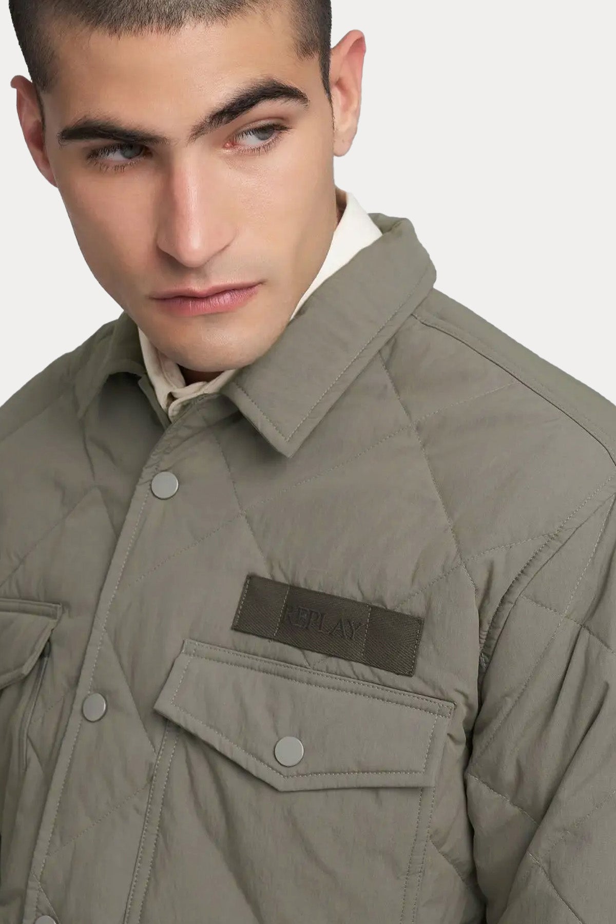 Replay Regular Fit Kapitone Desenli İnce Puffer Ceket