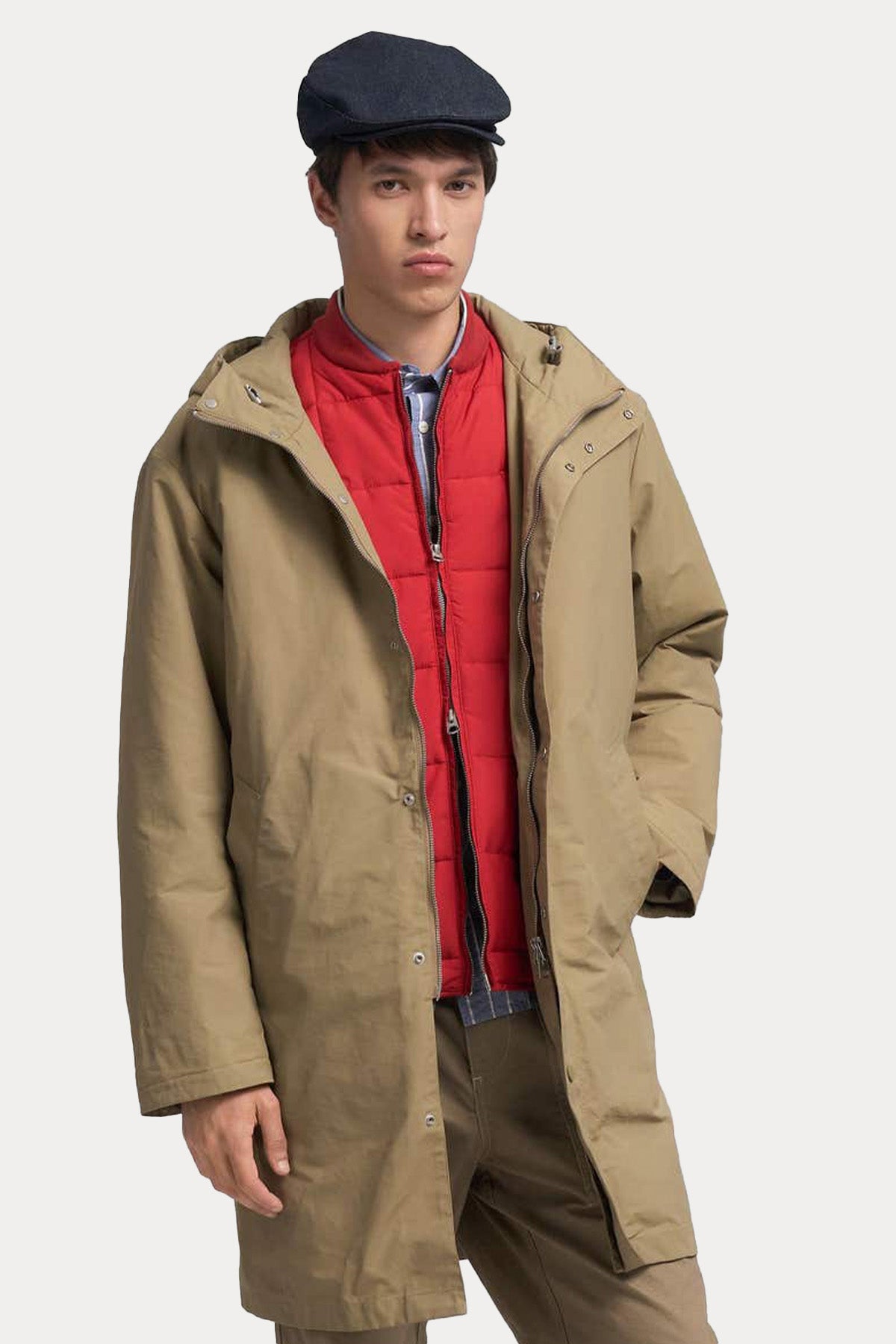 Replay Logolu Kapüşonlu İnce Parka