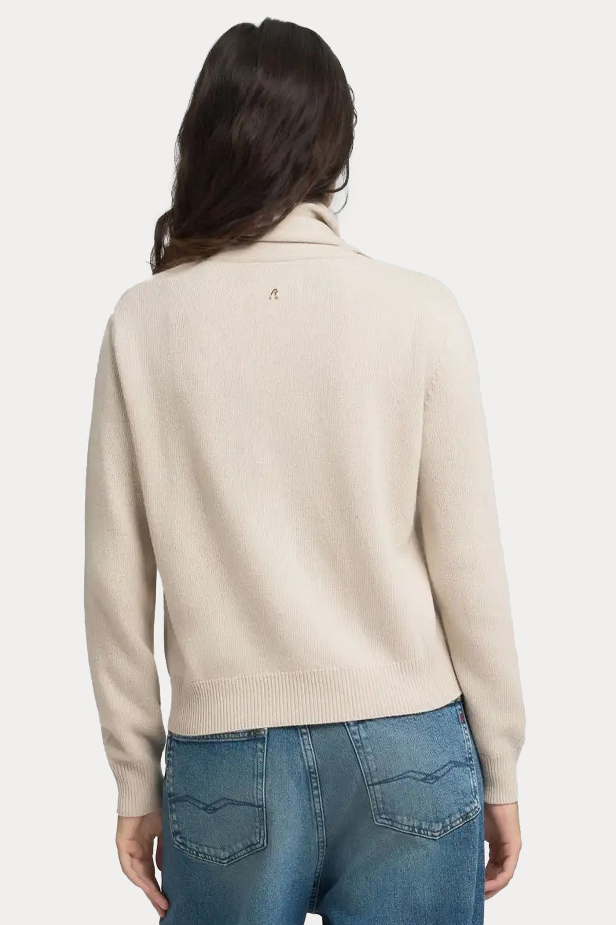 Replay Regular Fit Balıkçı Şal Yaka Örgü Yün Triko